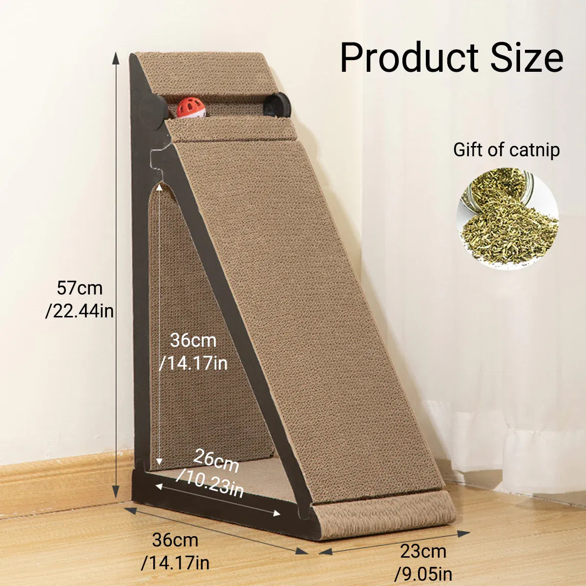 Vertical Triangle Cat Scratcher Wear Resistant Non Shedding Anti Scratch Sofa ﻿