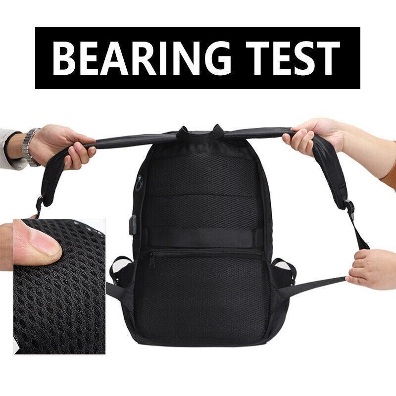 Mens Backpack Large Capacity Waterproof Schoolbag Laptop Work Travel Bag - Red