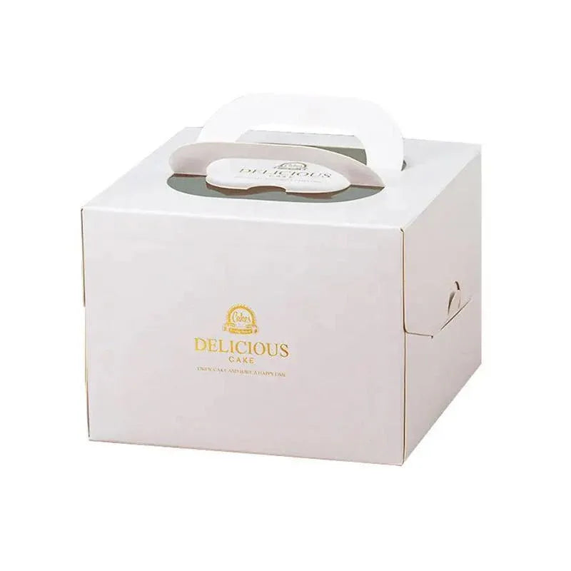 30PCS White Portable Cake Boxes Display Window Packing Case Party with Handle Birthday - 12 inch