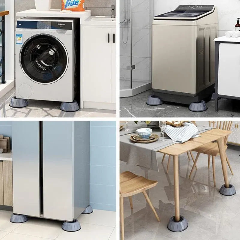 4x Washing Machine Support Pads Anti Vibration Leg Stopper Foot Pad Feet Pads - Small
