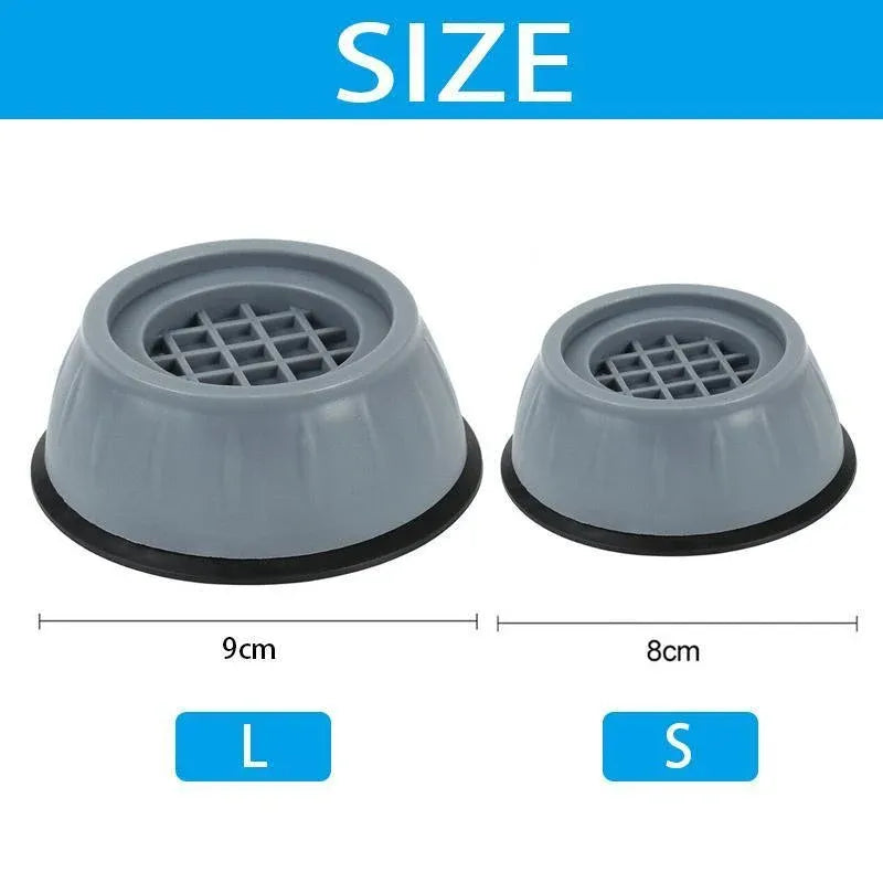 4x Washing Machine Support Pads Anti Vibration Leg Stopper Foot Pad Feet Pads - Small