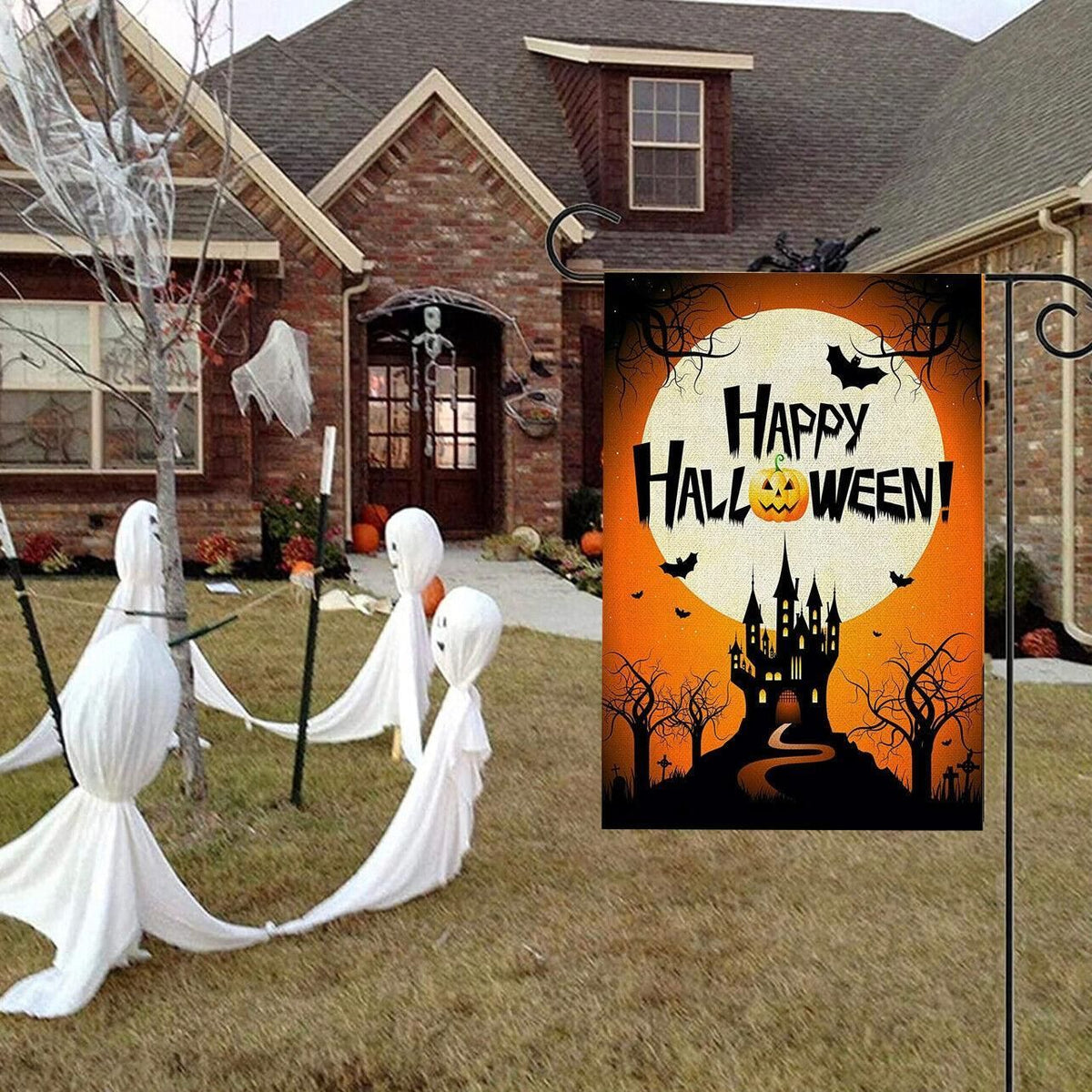 Christmas Halloween Garden Flag House Yard Decorative Double Sided Outdoor - Christmas1