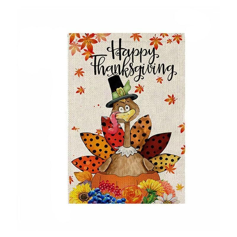 Christmas Halloween Garden Flag House Yard Decorative Double Sided Outdoor - Thanksgiving1