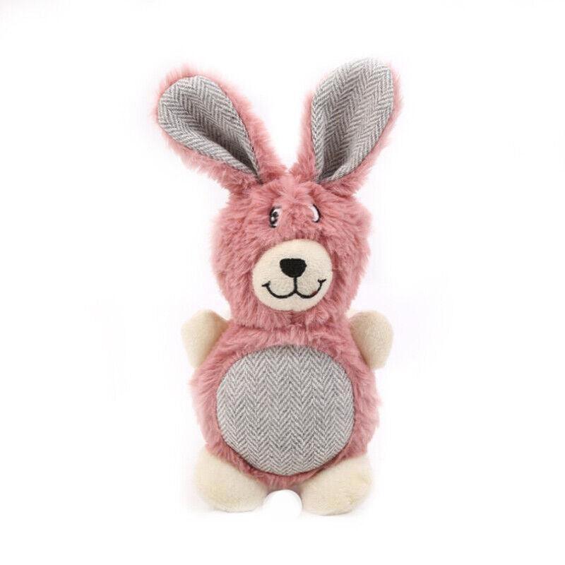 Squeaky Dog Toys Puppy Pet Chew Rope Squeaker Crinkle Rope Plush Toy Teething Au - Light Blue Goose