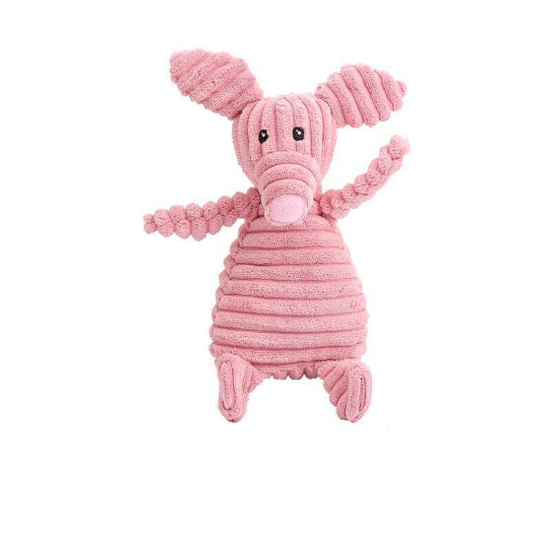 Squeaky Dog Toys Puppy Pet Chew Rope Squeaker Crinkle Rope Plush Toy Teething Au - Light Blue Goose