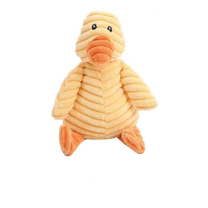 Squeaky Dog Toys Puppy Pet Chew Rope Squeaker Crinkle Rope Plush Toy Teething Au - Light Blue Goose
