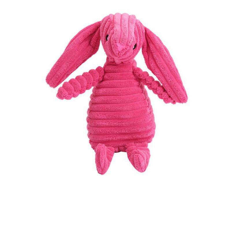 Squeaky Dog Toys Puppy Pet Chew Rope Squeaker Crinkle Rope Plush Toy Teething Au - Light Blue Goose