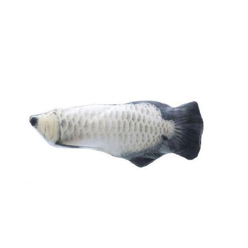 Electric Dancing Fish Kicker Cat Toy Wagging Realistic Moves Usb Rechargeable Au - Grass Carp
