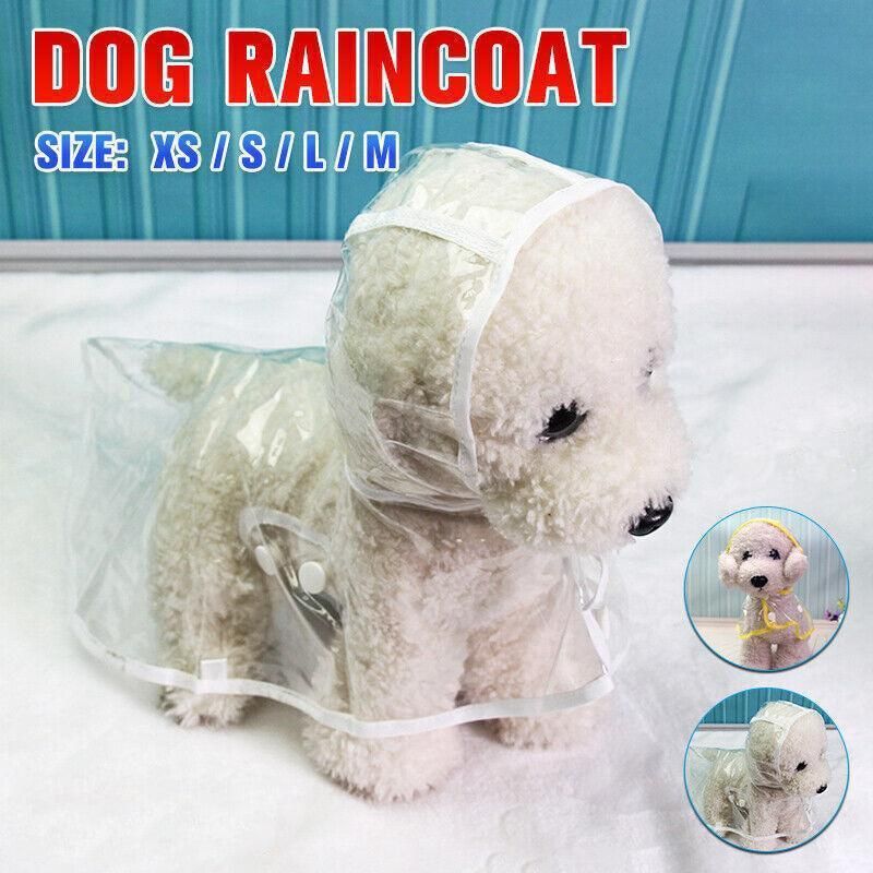 Puppy Waterproof Pet Dog Raincoat Jacket Clothes Vest Rain  Outdoor Coat Hoodies Yellow - M