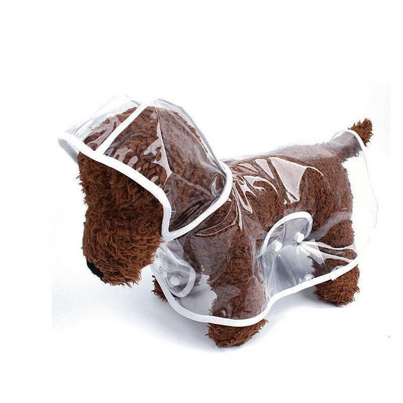 Puppy Waterproof Pet Dog Raincoat Jacket Clothes Vest Rain  Outdoor Coat Hoodies Yellow - S