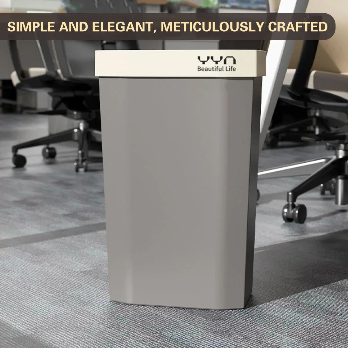 40L Large Capacity Garbage Bin Trash Can Kitchen Bathroom Bin Waste Bin Durable