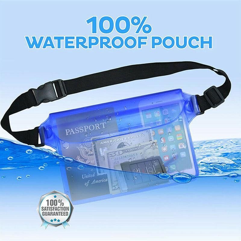 Waterproof Underwater Waist Belt Bum Bag Beach Swimming Boating Dry Phone Pouch - Green