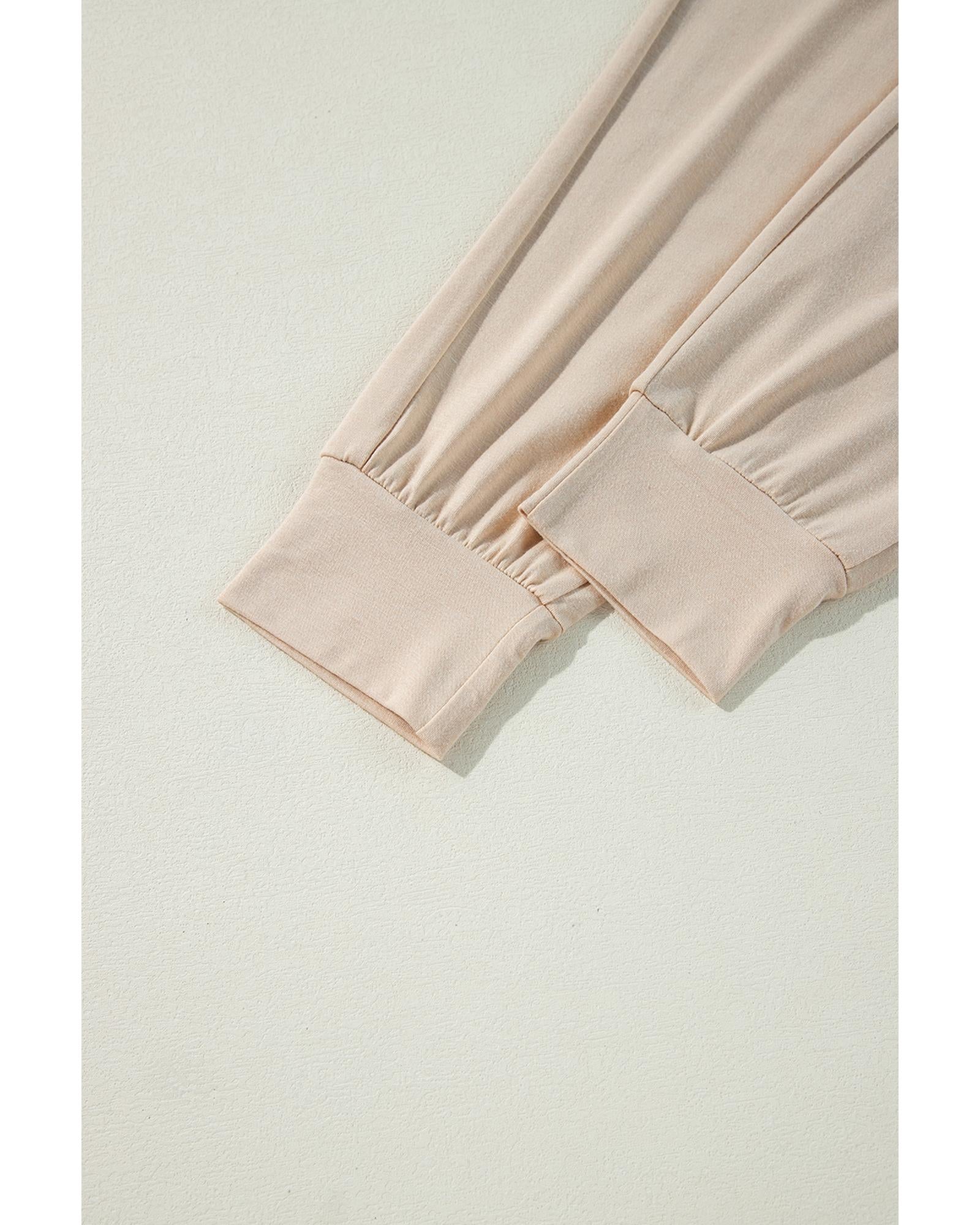 Parchment Split Long Cardigan and Skinny Pants Lounge Set - M