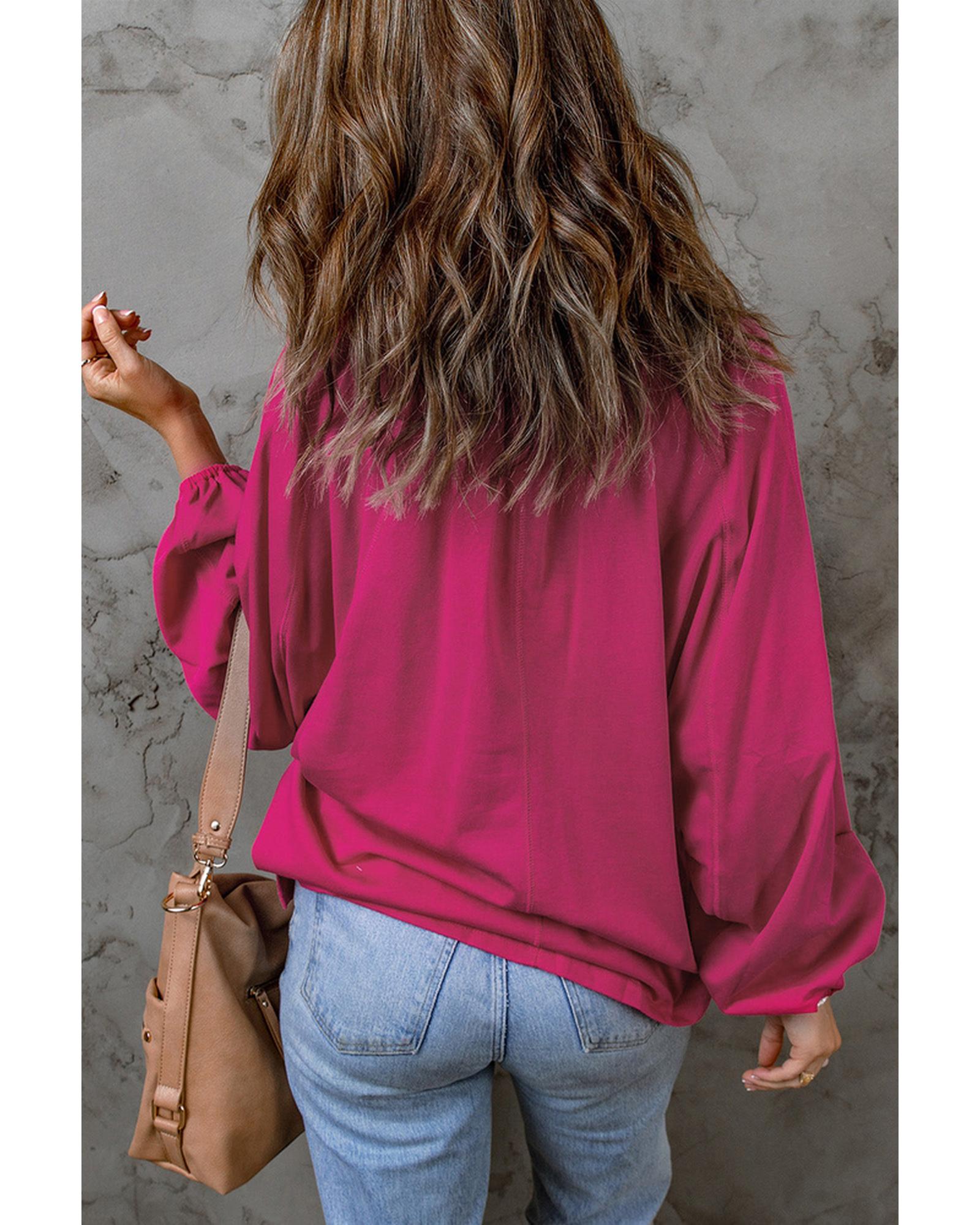Azura Exchange Split V Neck Dolman Top - M