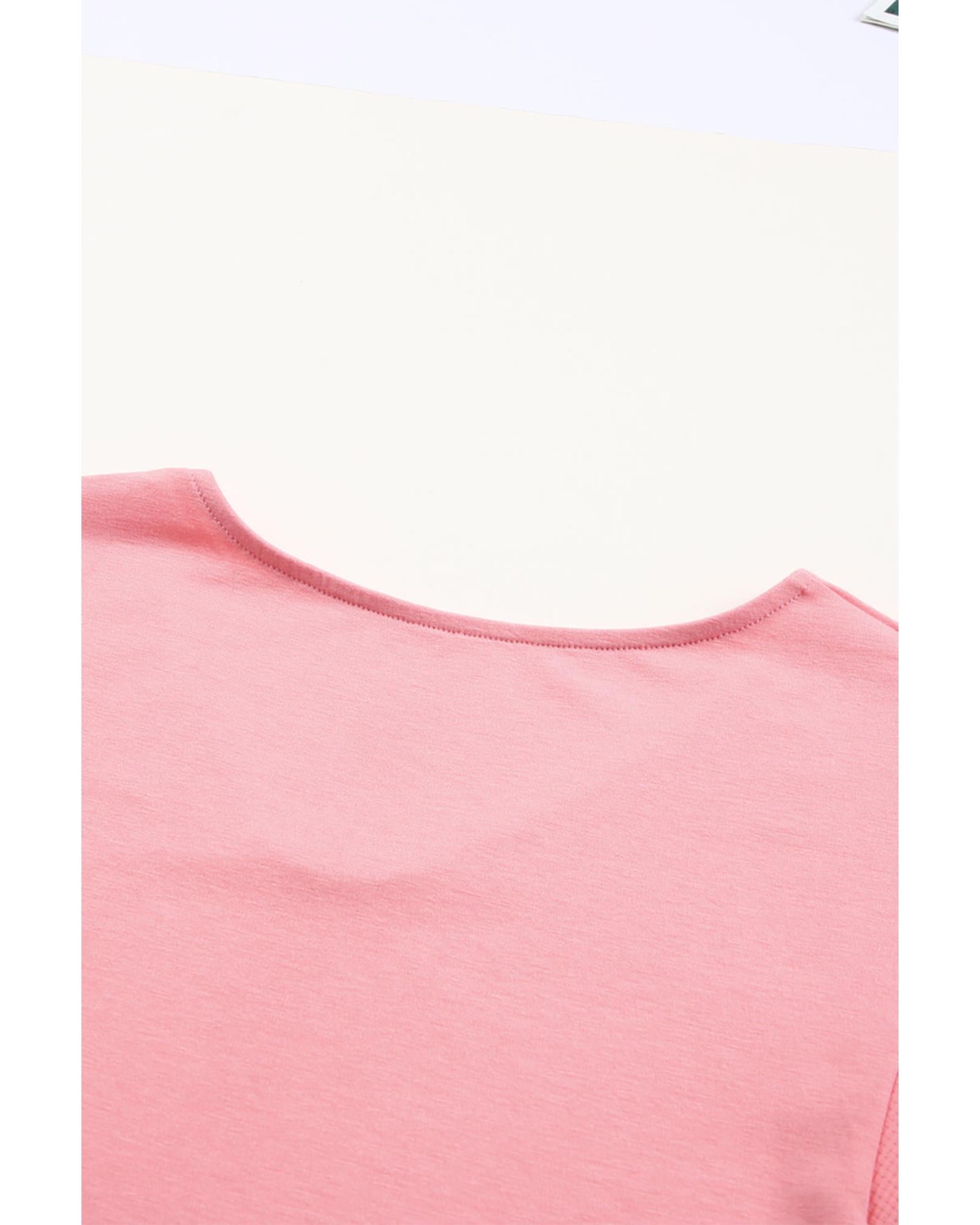 Azura Exchange Color Block Bubble Sleeve Top - M