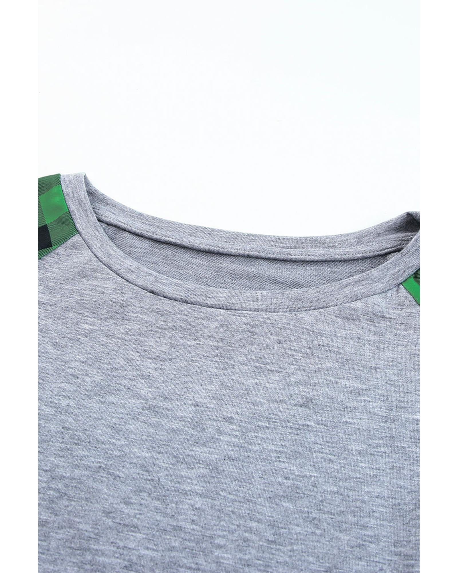Azura Exchange Stripe Splicing Long Sleeve Top - L