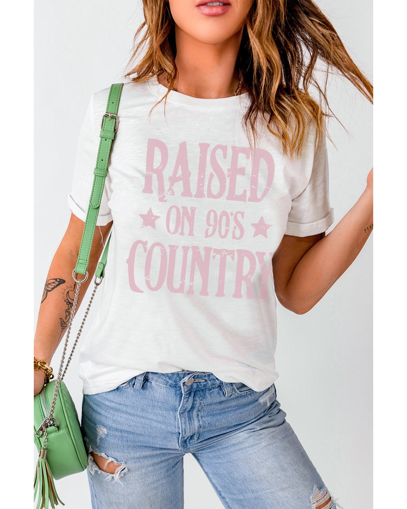 Azura Exchange 90s Country Letter Graphic Tee - L