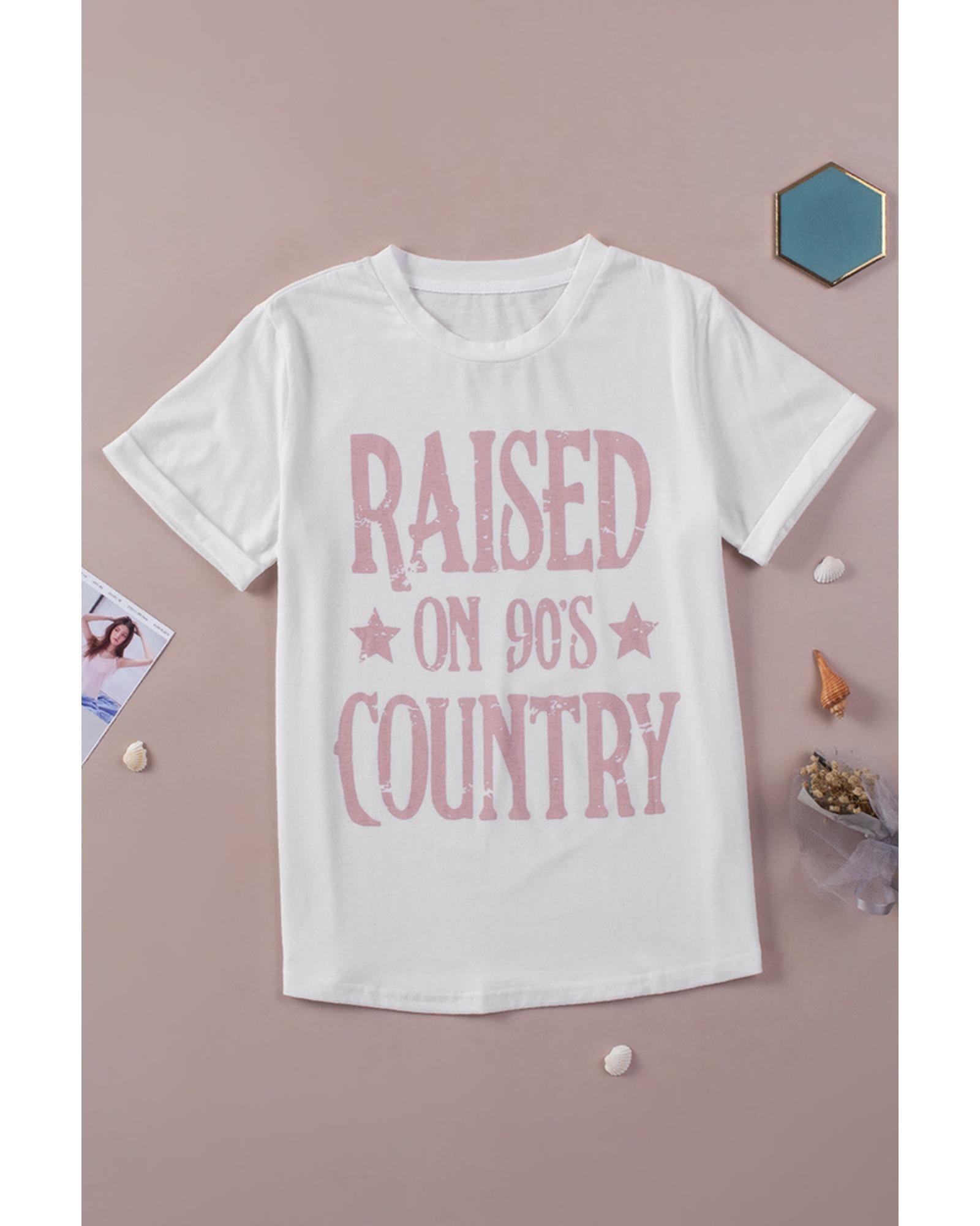 Azura Exchange 90s Country Letter Graphic Tee - L