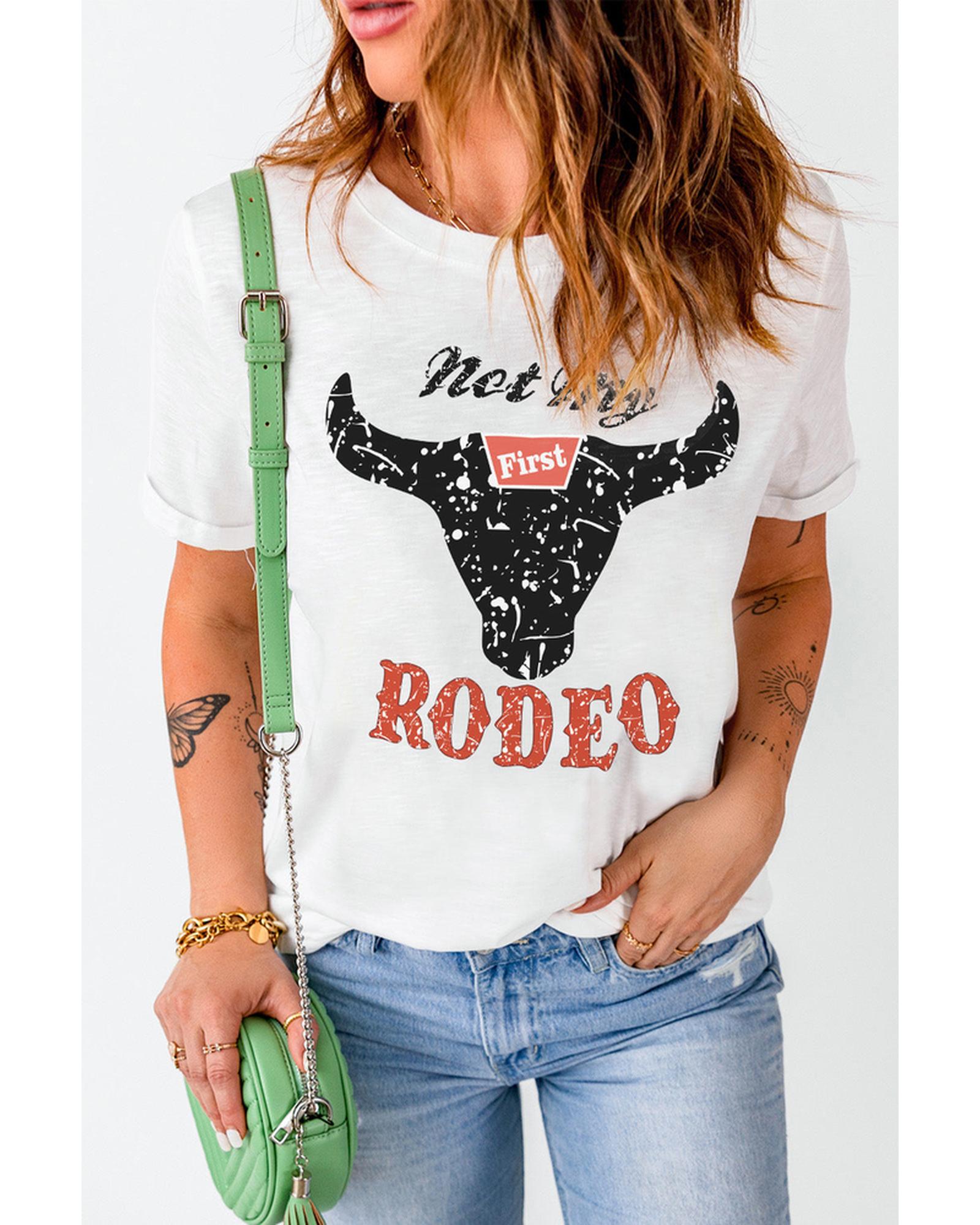 Azura Exchange Not My Rodeo Bull Graphic T-Shirt - S