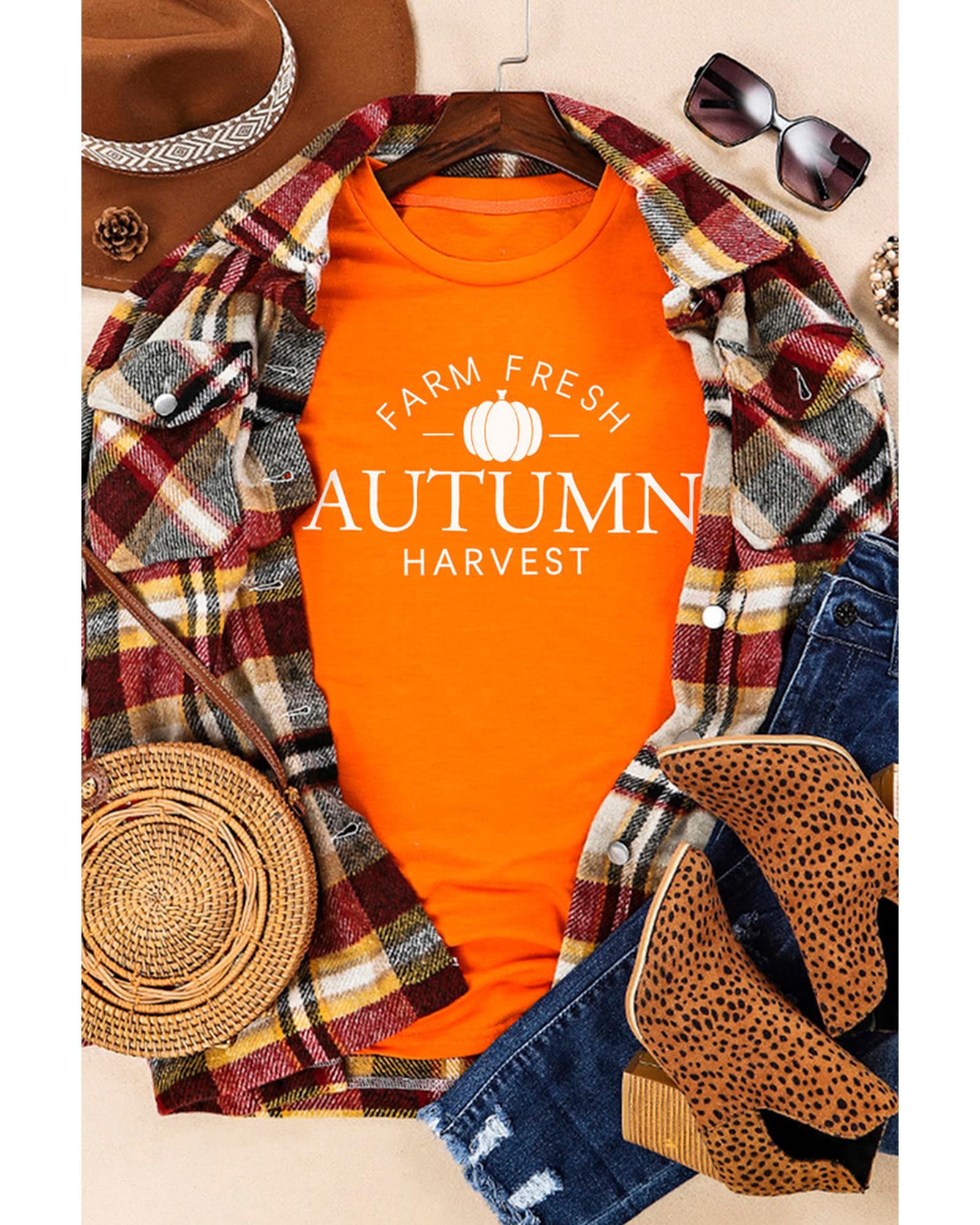Azura Exchange Autumn Harvest Short Sleeve T-Shirt - S