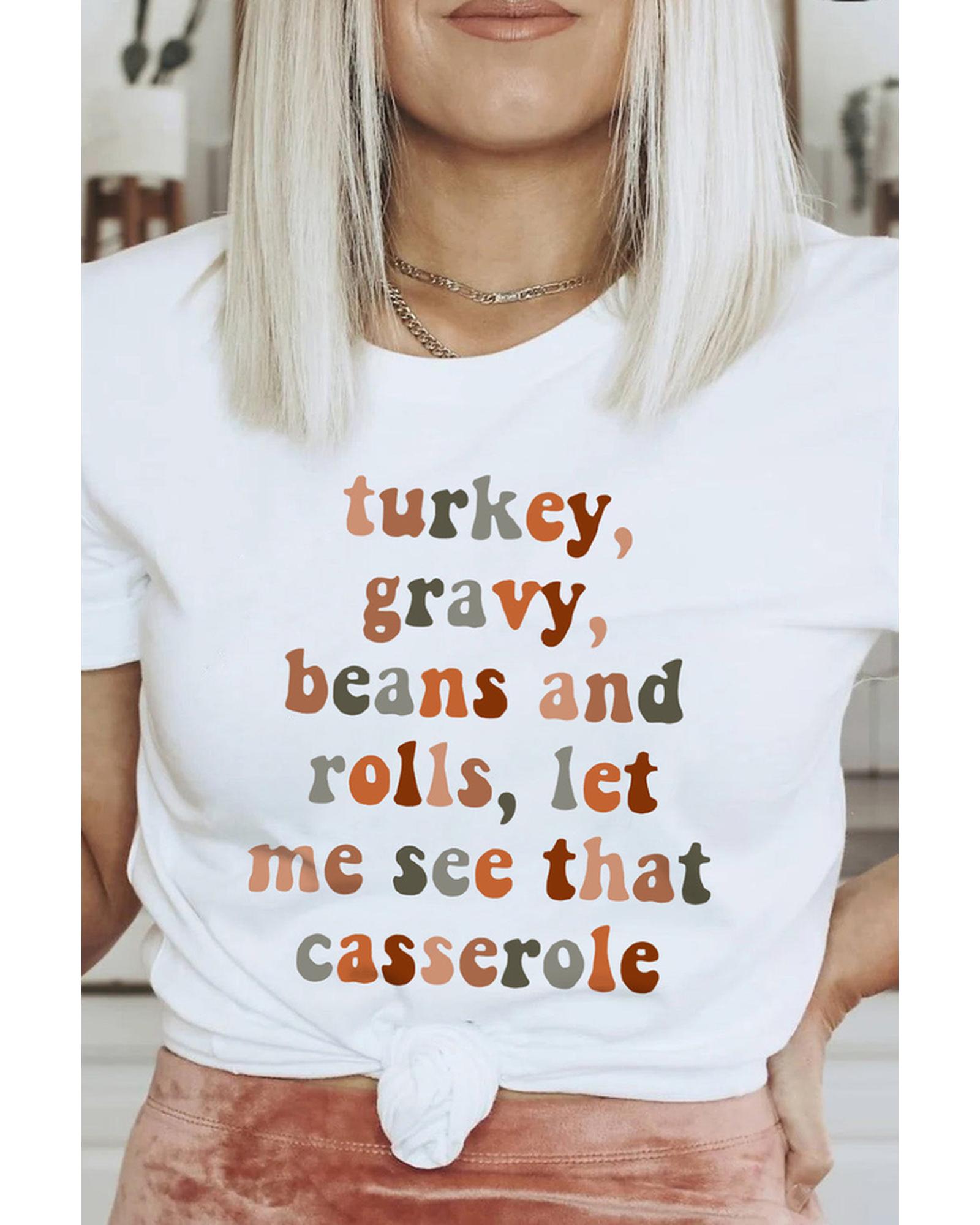 Azura Exchange Thanksgiving Slogan Graphic Tee - M
