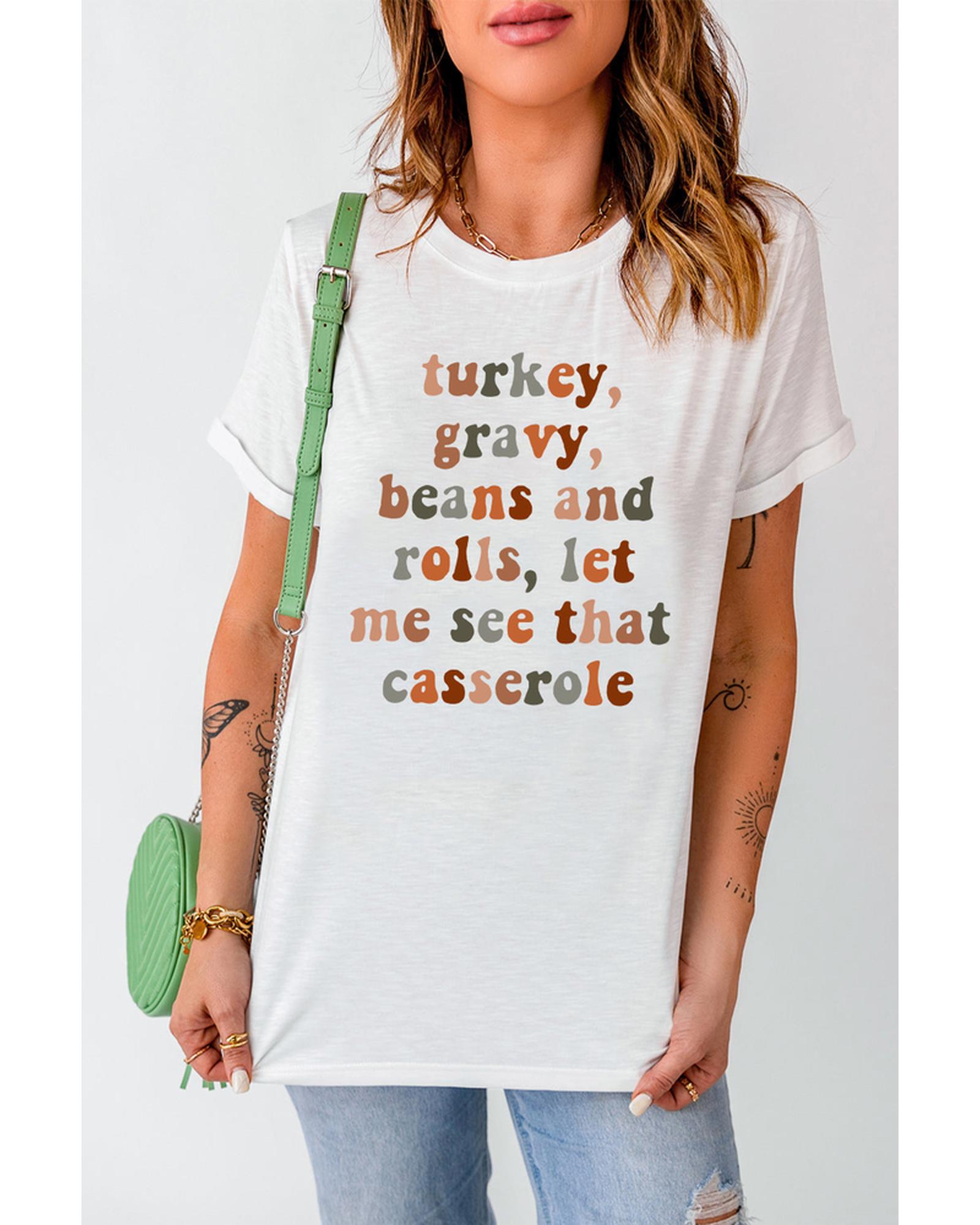 Azura Exchange Thanksgiving Slogan Graphic Tee - M