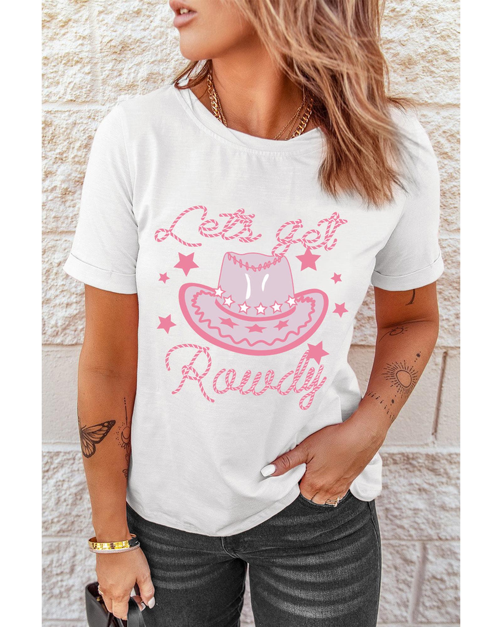 Azura Exchange Rowdy Star Print T-Shirt - S