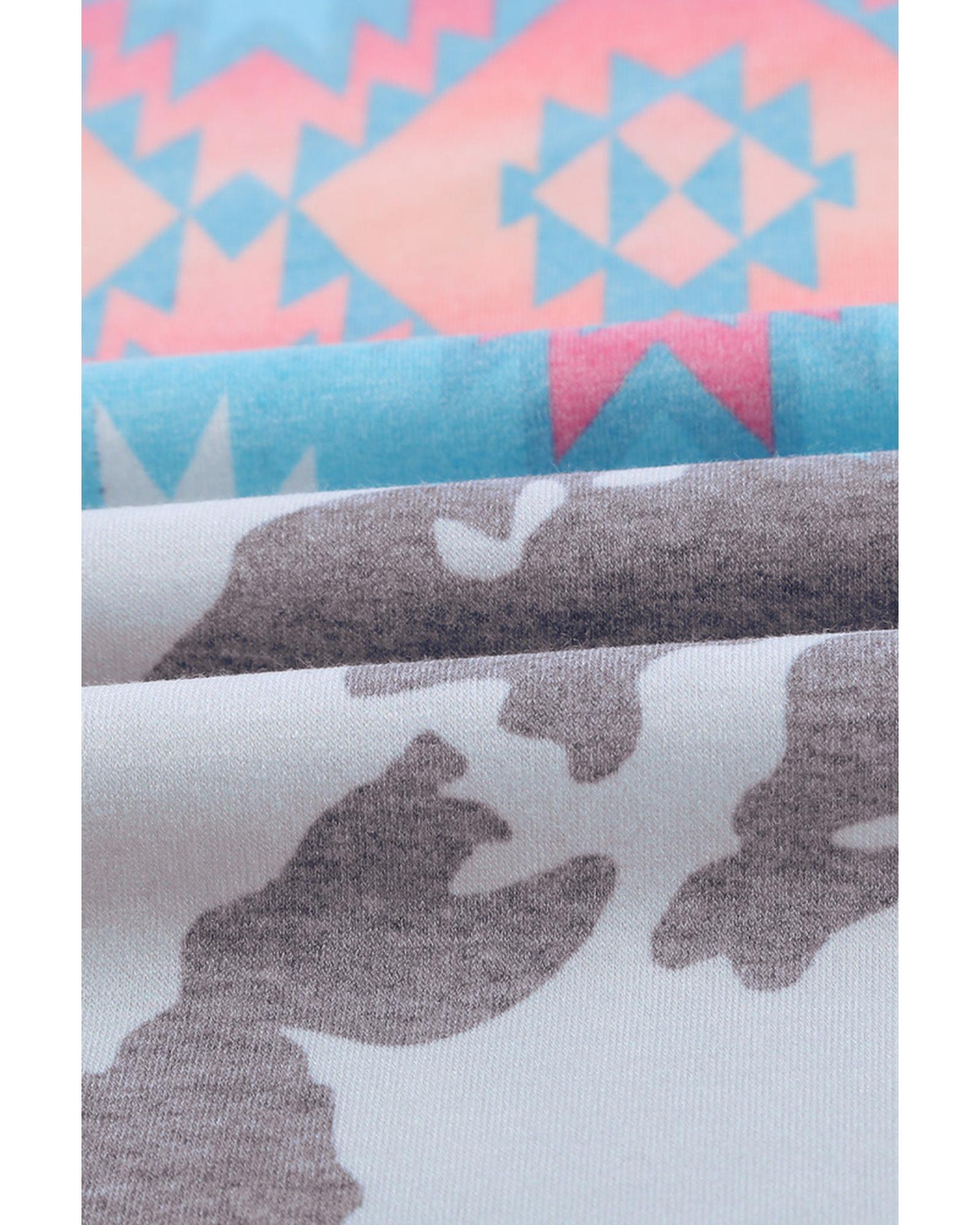 Azura Exchange Aztec Geometric Print T-shirt - M