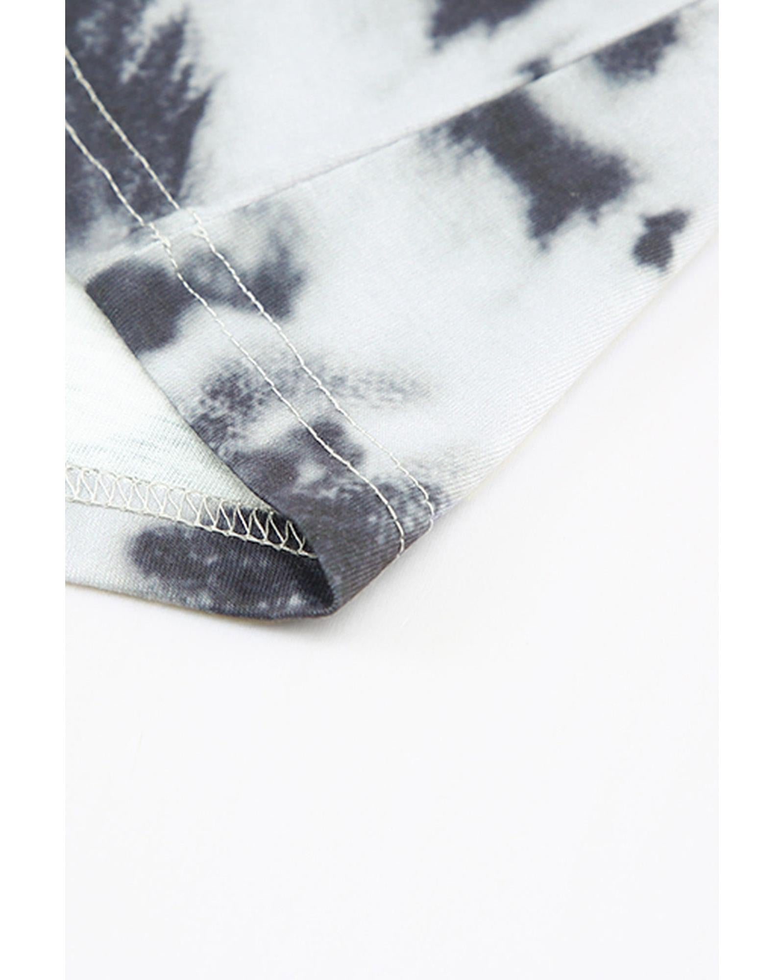 Azura Exchange V Neck Tie-dye T-shirt - L