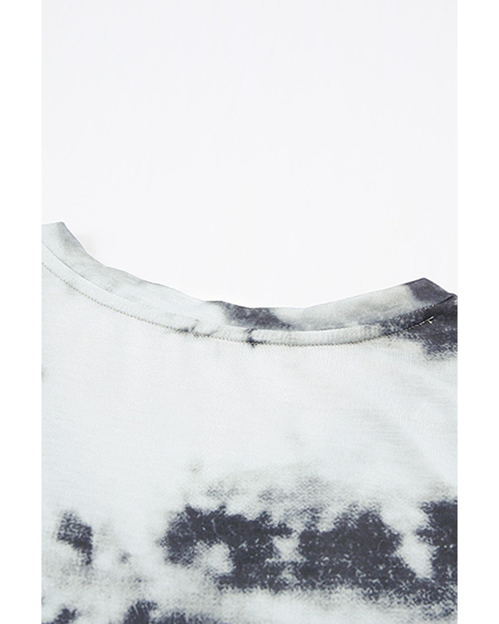 Azura Exchange V Neck Tie-dye T-shirt - L