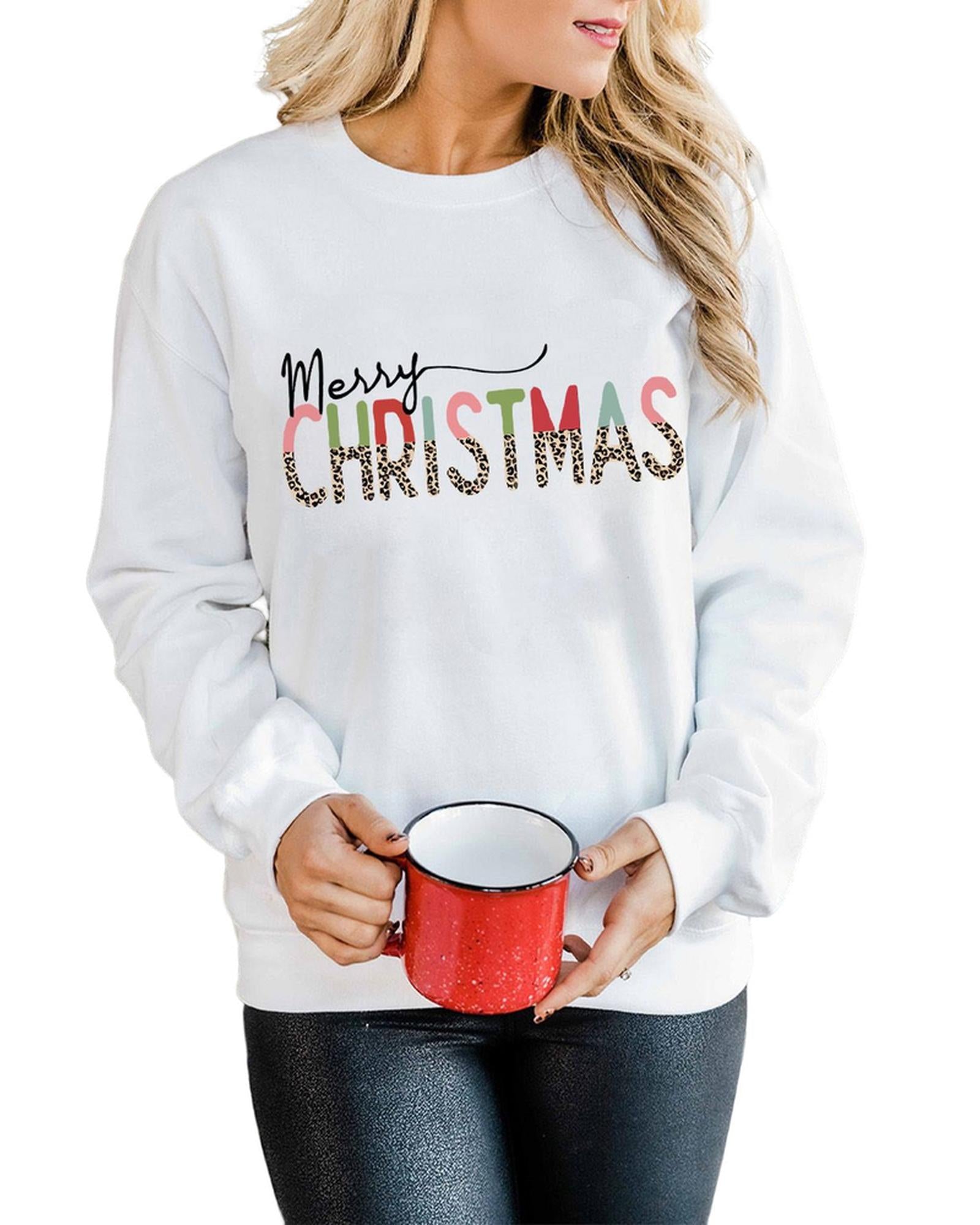 Azura Exchange Leopard Print Long Sleeve Sweatshirt - M