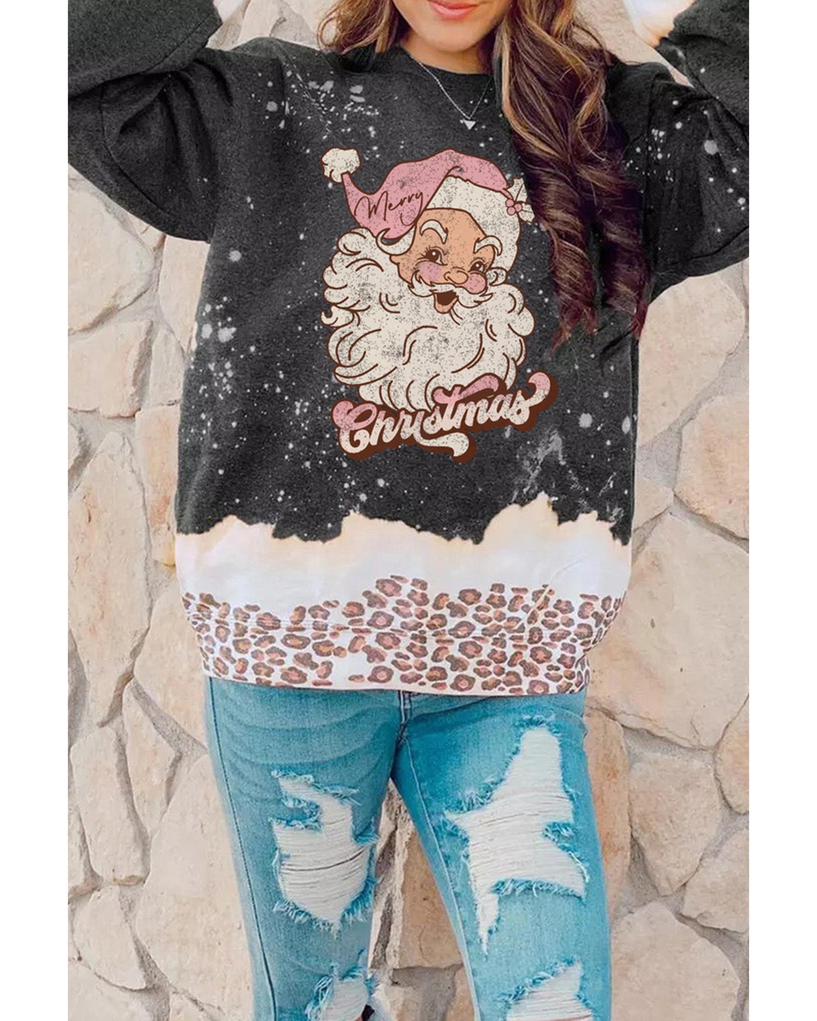 Azura Exchange Leopard Print Graphic Sweatshirt - L