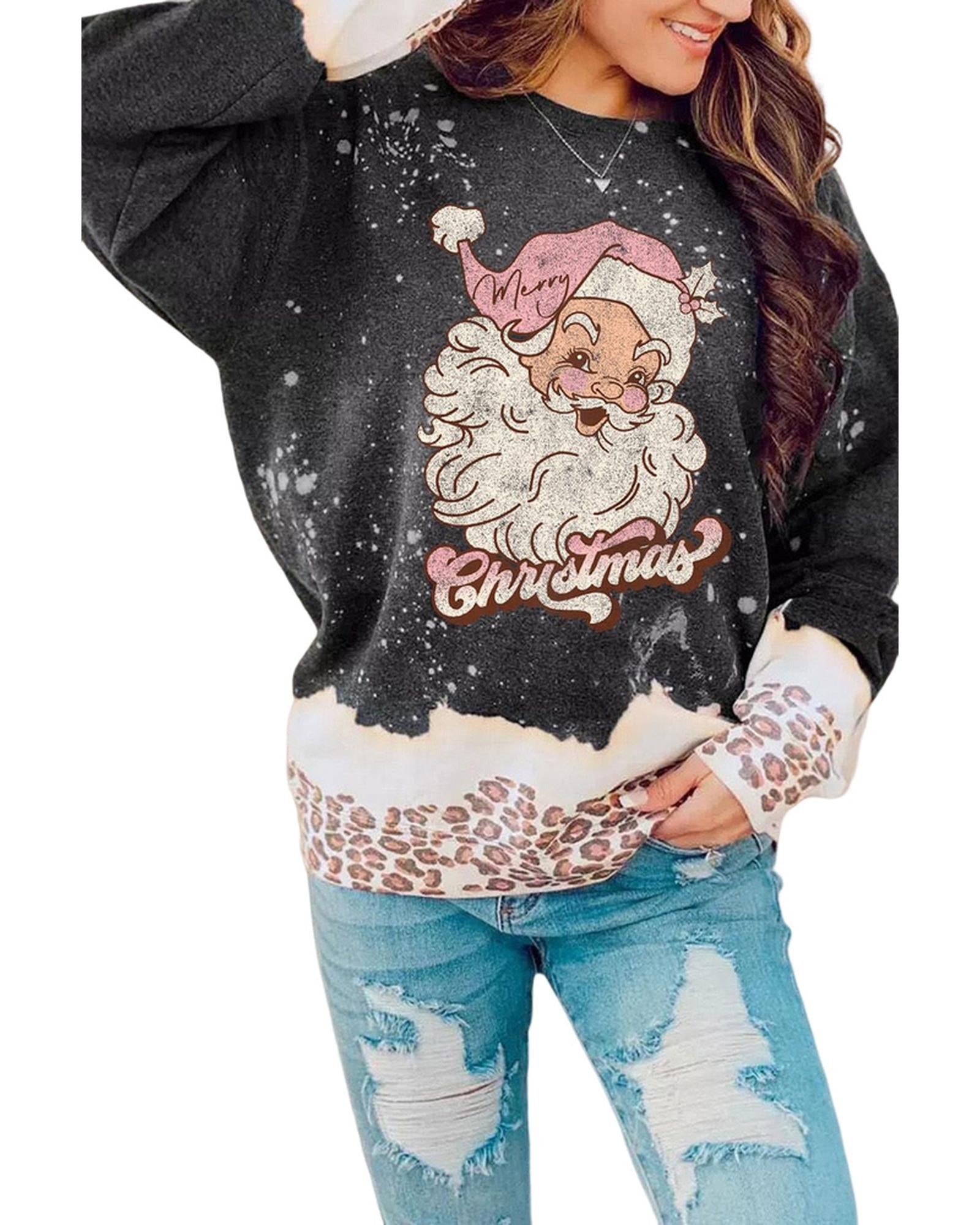 Azura Exchange Leopard Print Graphic Sweatshirt - L