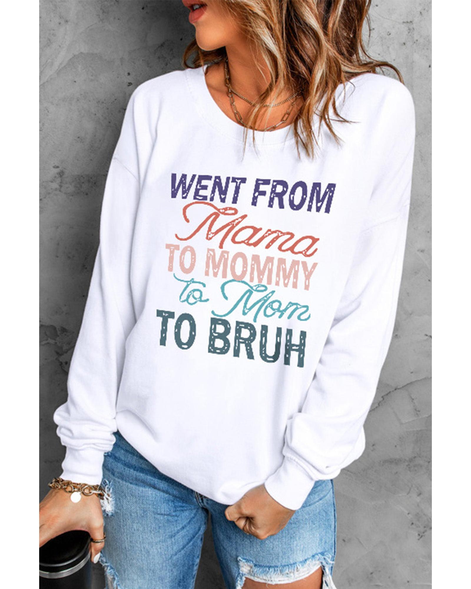 Azura Exchange Letters Print Long Sleeve Sweatshirt - M