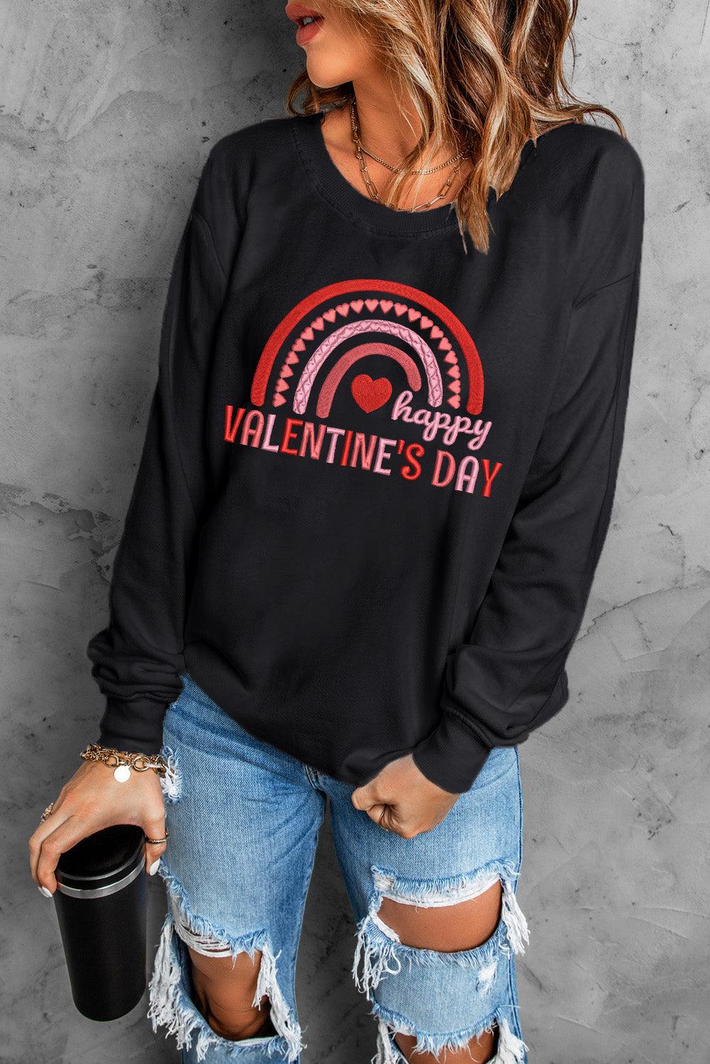 Azura Exchange Graphic Embroidered Sweatshirt - L