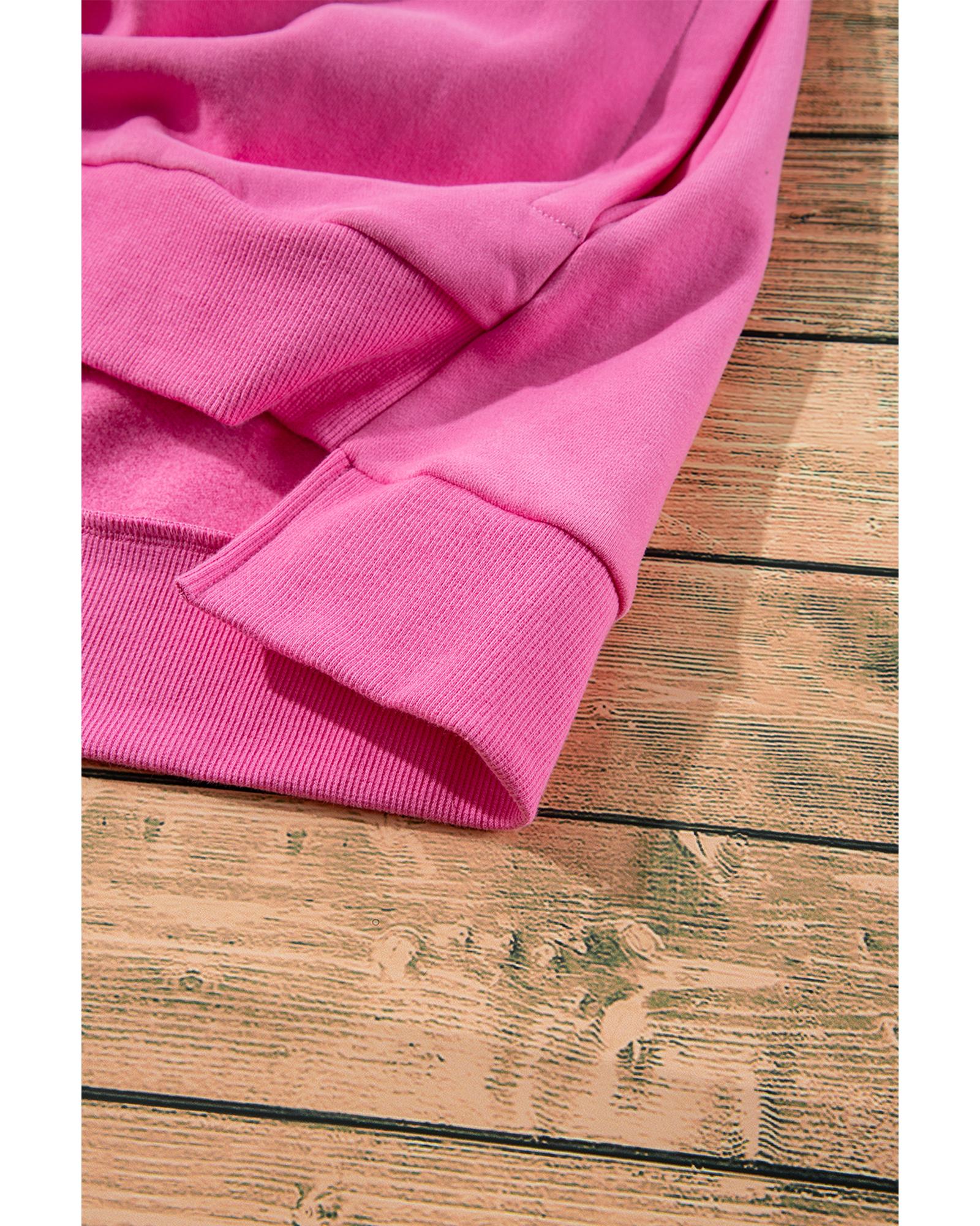 Bonbon Solid Fleece Lined Drop Shoulder High Low Sweatshirt - 2XL