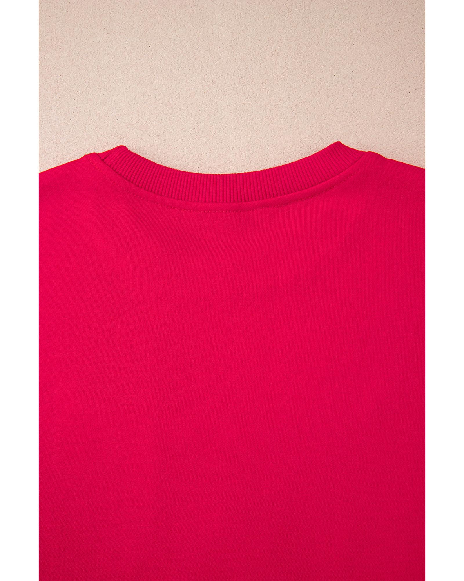 Fiery Red Christmas Santa Baby Tinsel Graphic Sweatshirt - S