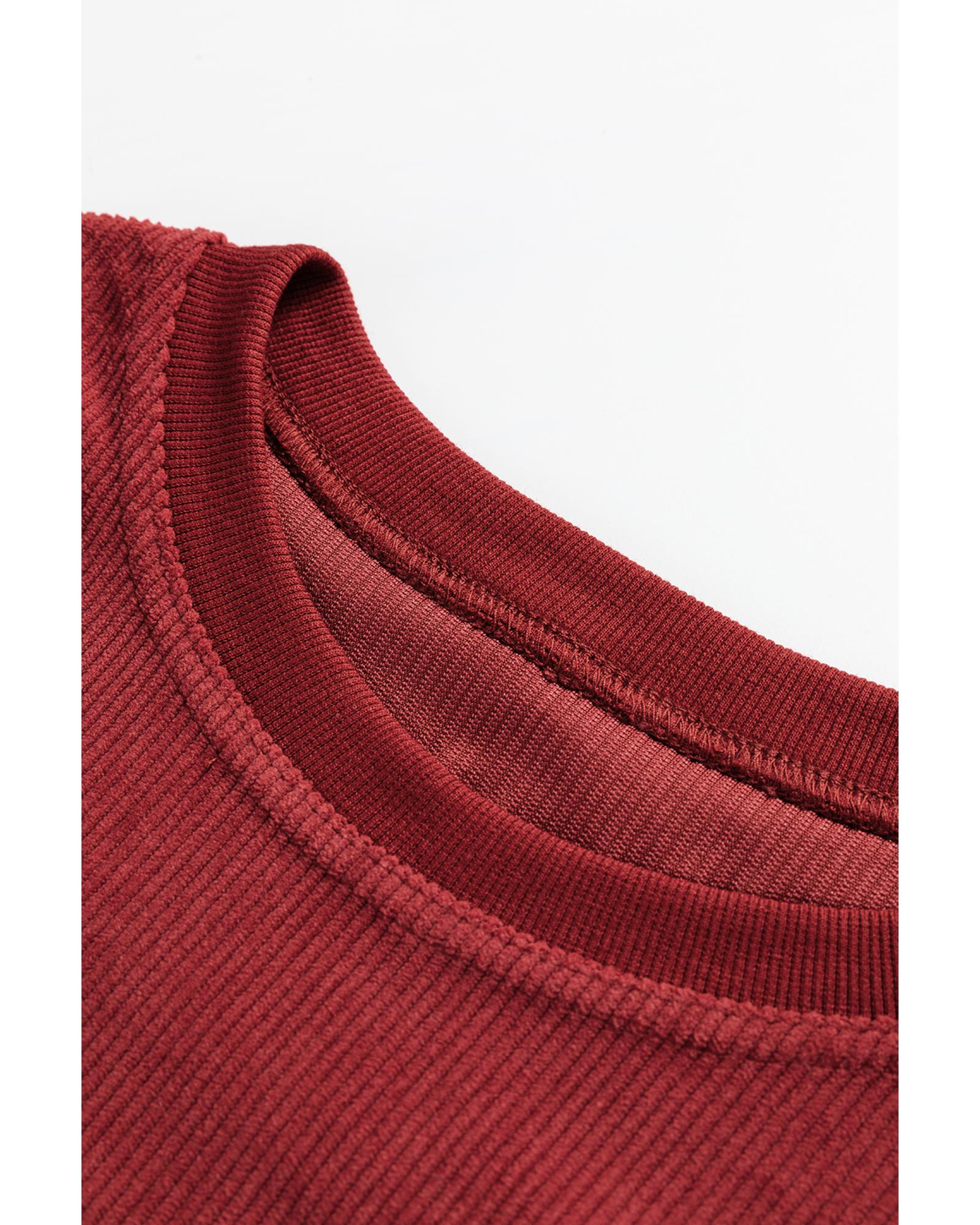 Racing Red MERRY Graphic Corded Christmas Sweatshirt - S