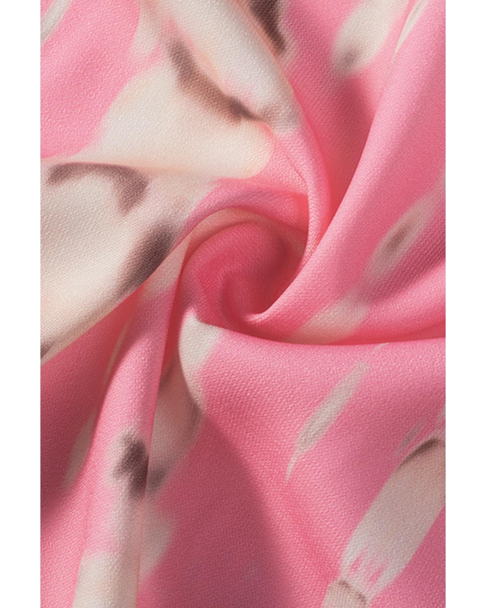 Pink Bohemian Tie Dye Oversize Long Kimono - One Size