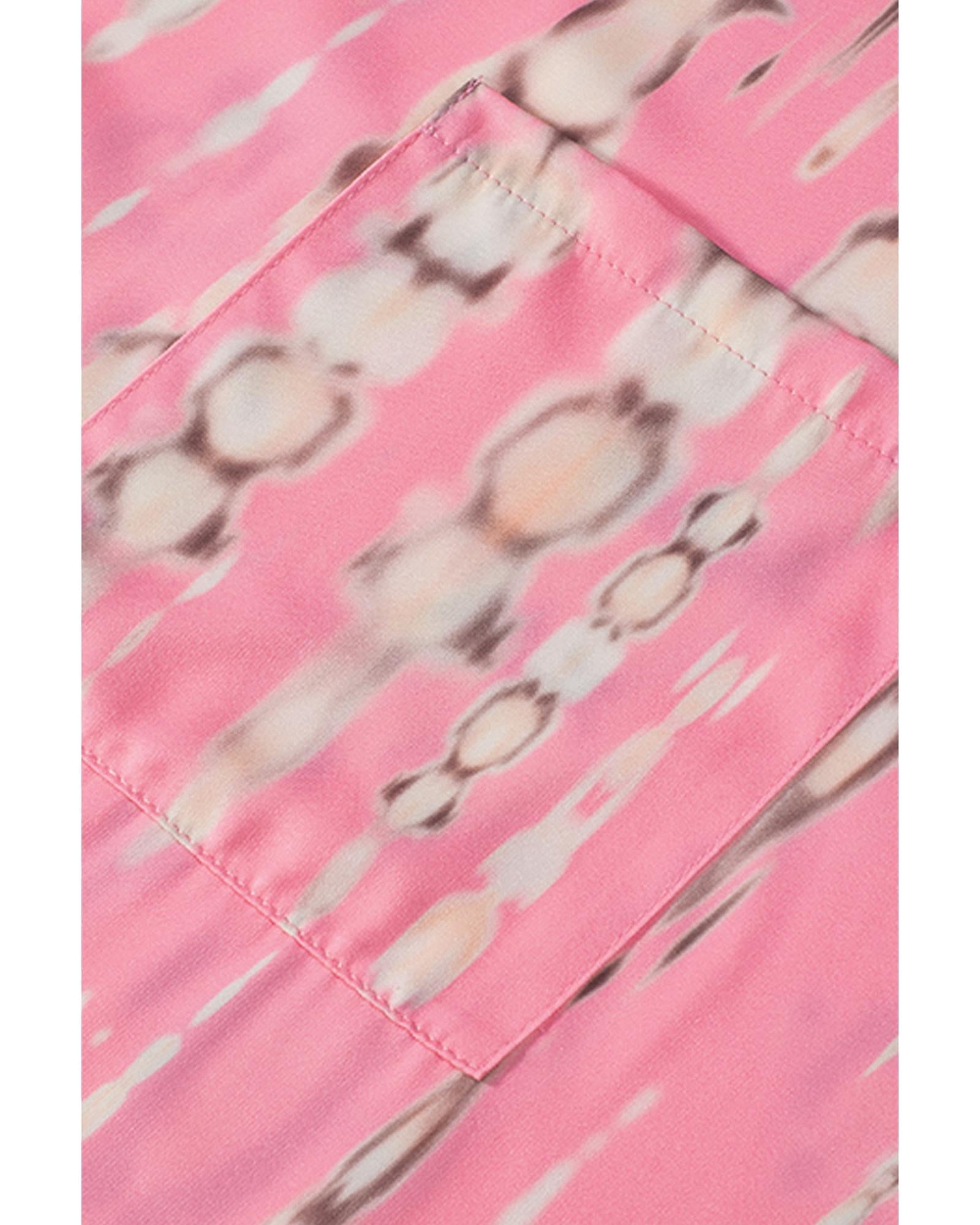 Pink Bohemian Tie Dye Oversize Long Kimono - One Size