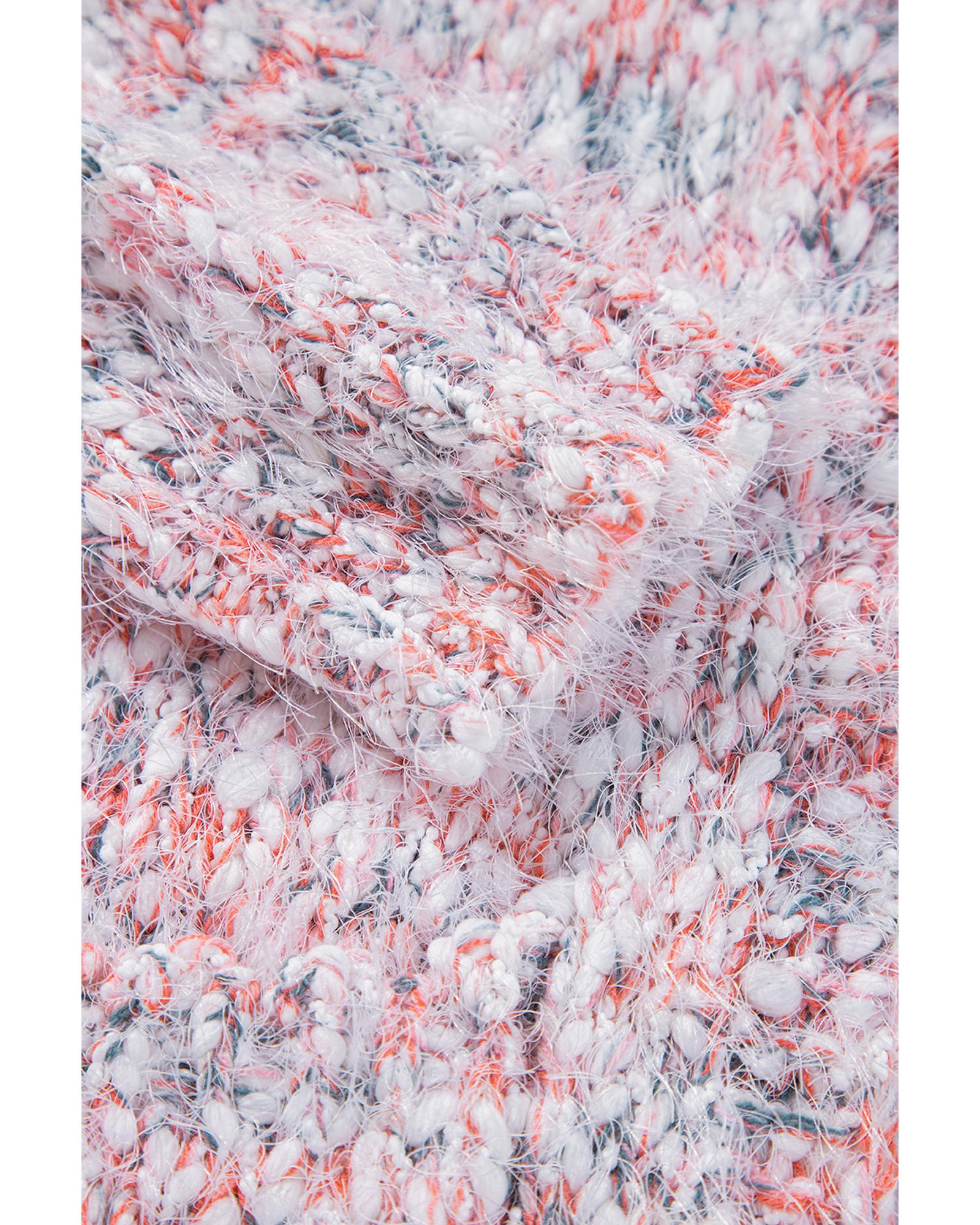 Pink Multicolor Confetti Open Front Knit Cardigan - M