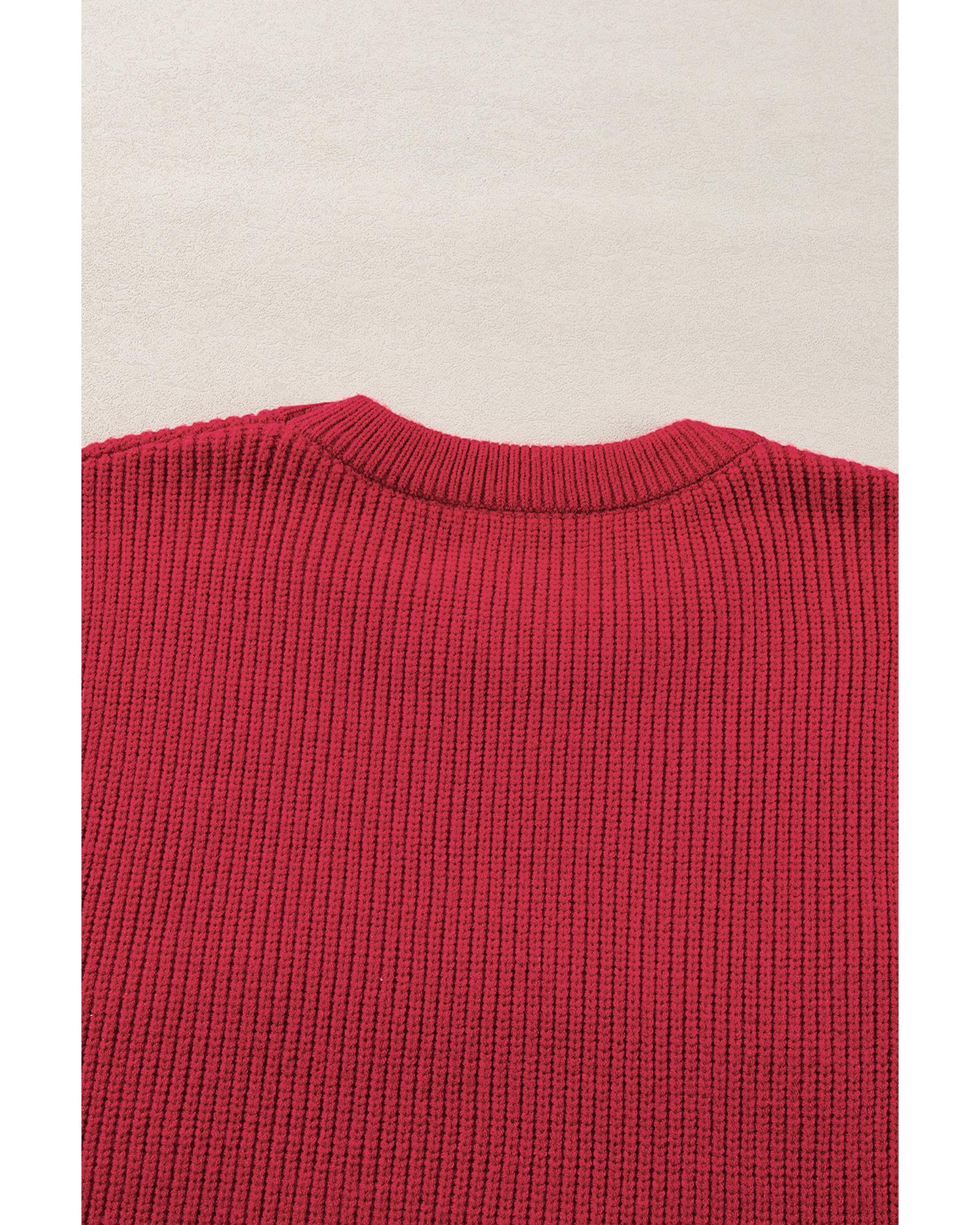 Racing Red Game Day Rugby Football Season Sweater Vest - M