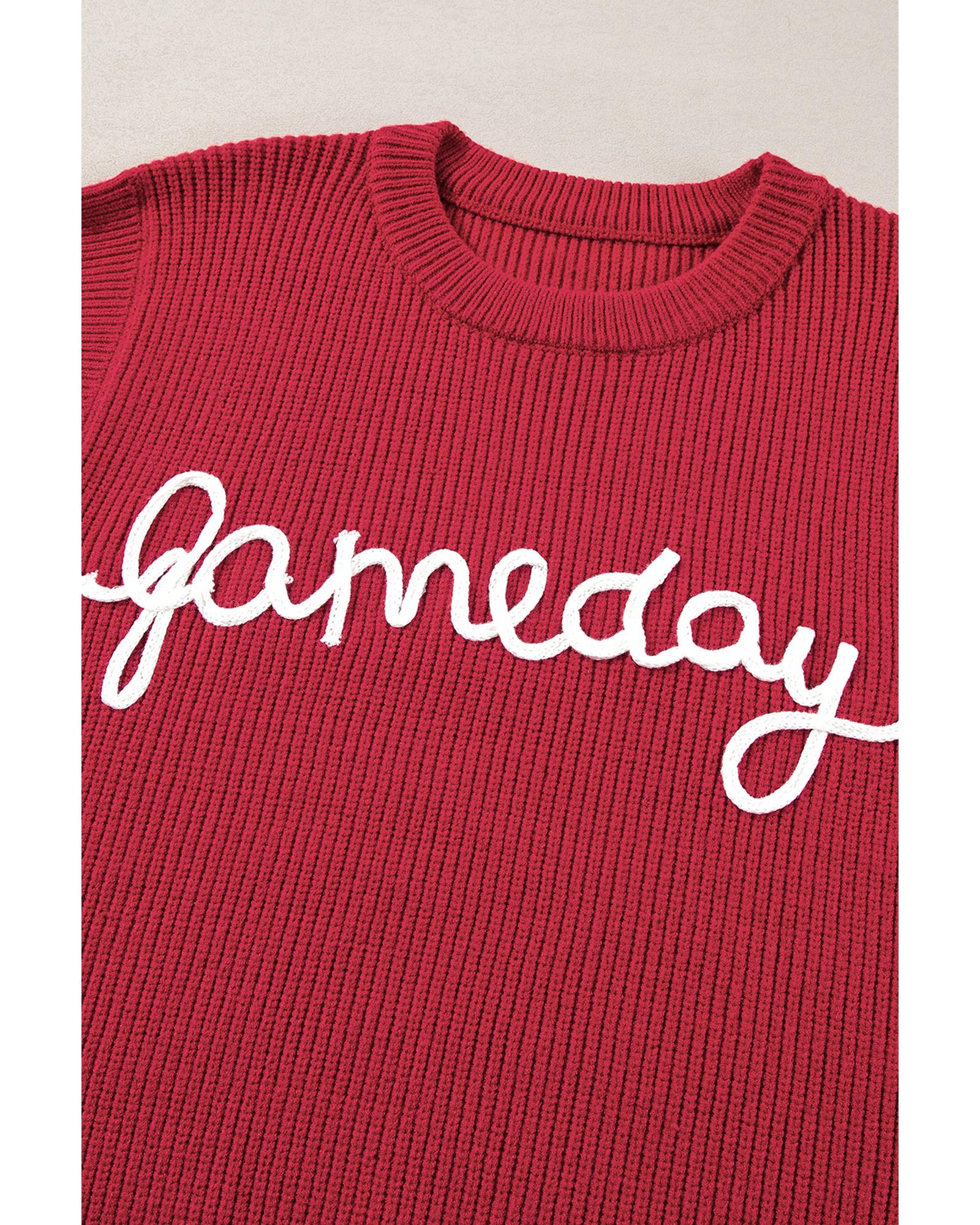 Racing Red Game Day Rugby Football Season Sweater Vest - S