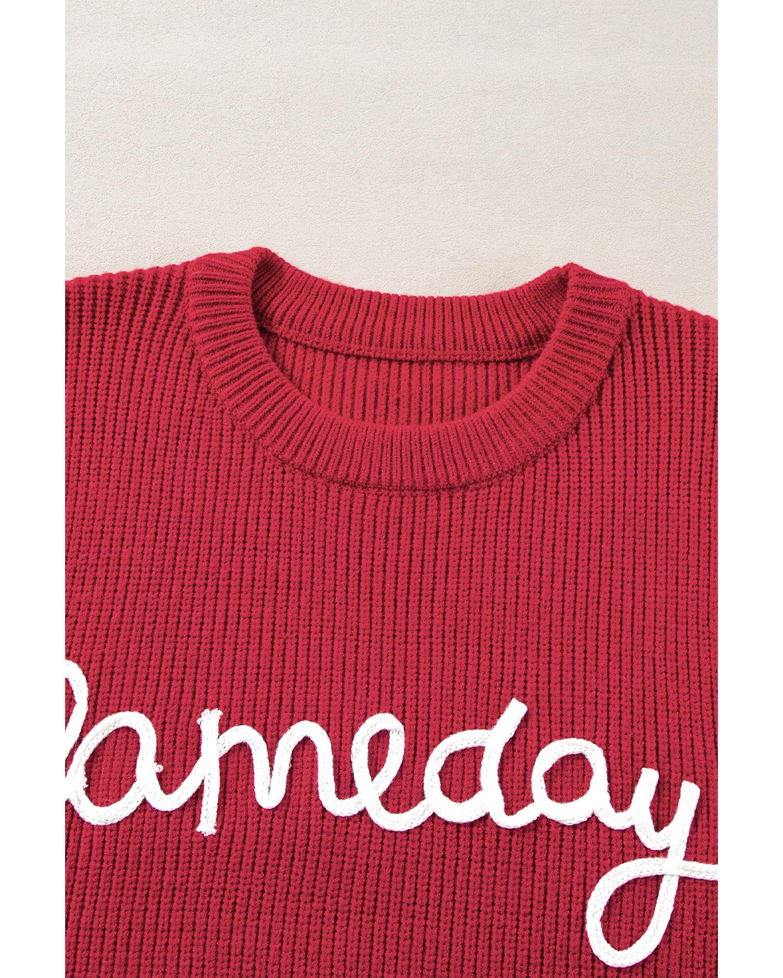 Racing Red Game Day Rugby Football Season Sweater Vest - S