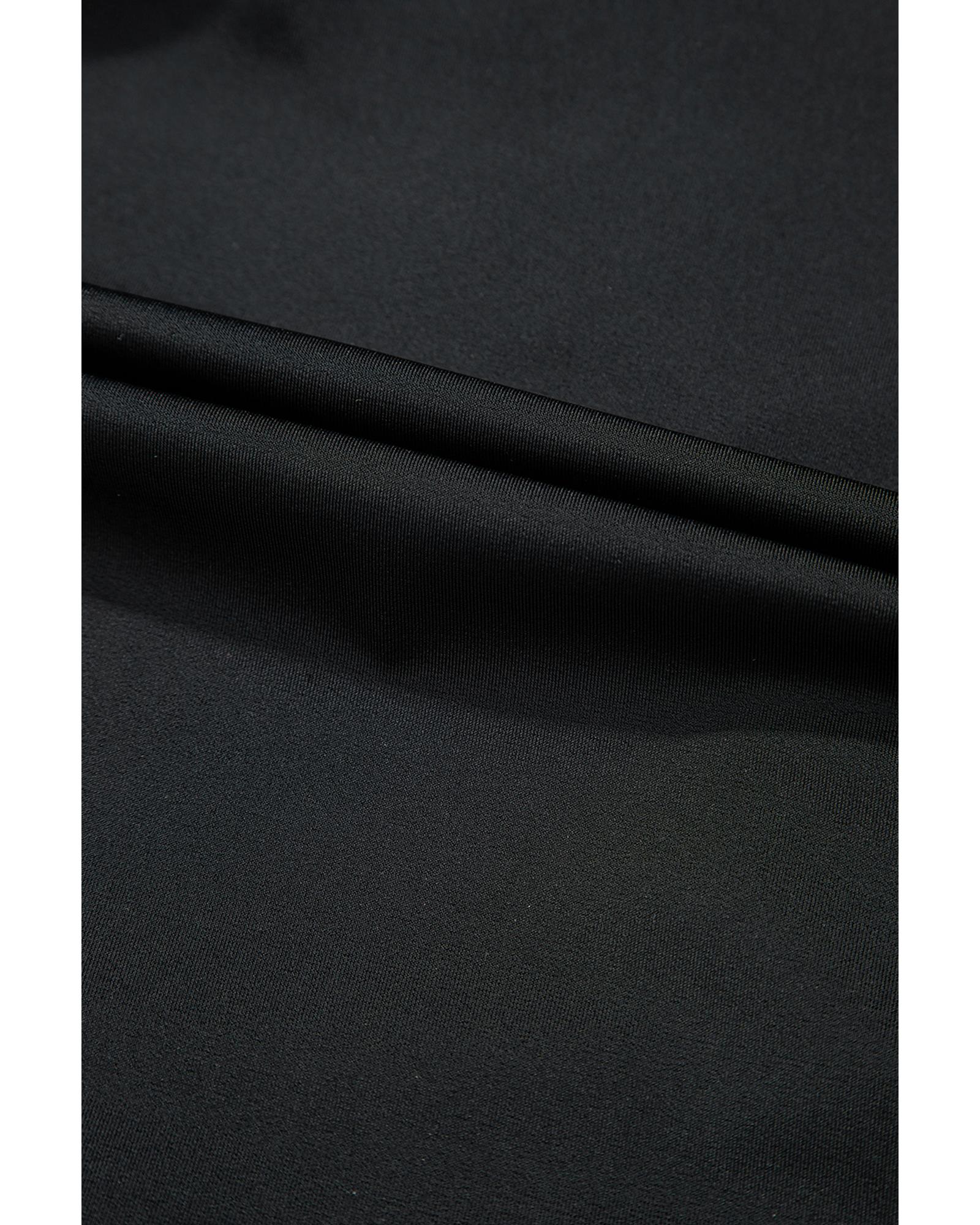 Black Scalloped Trim Beach Shorts - S