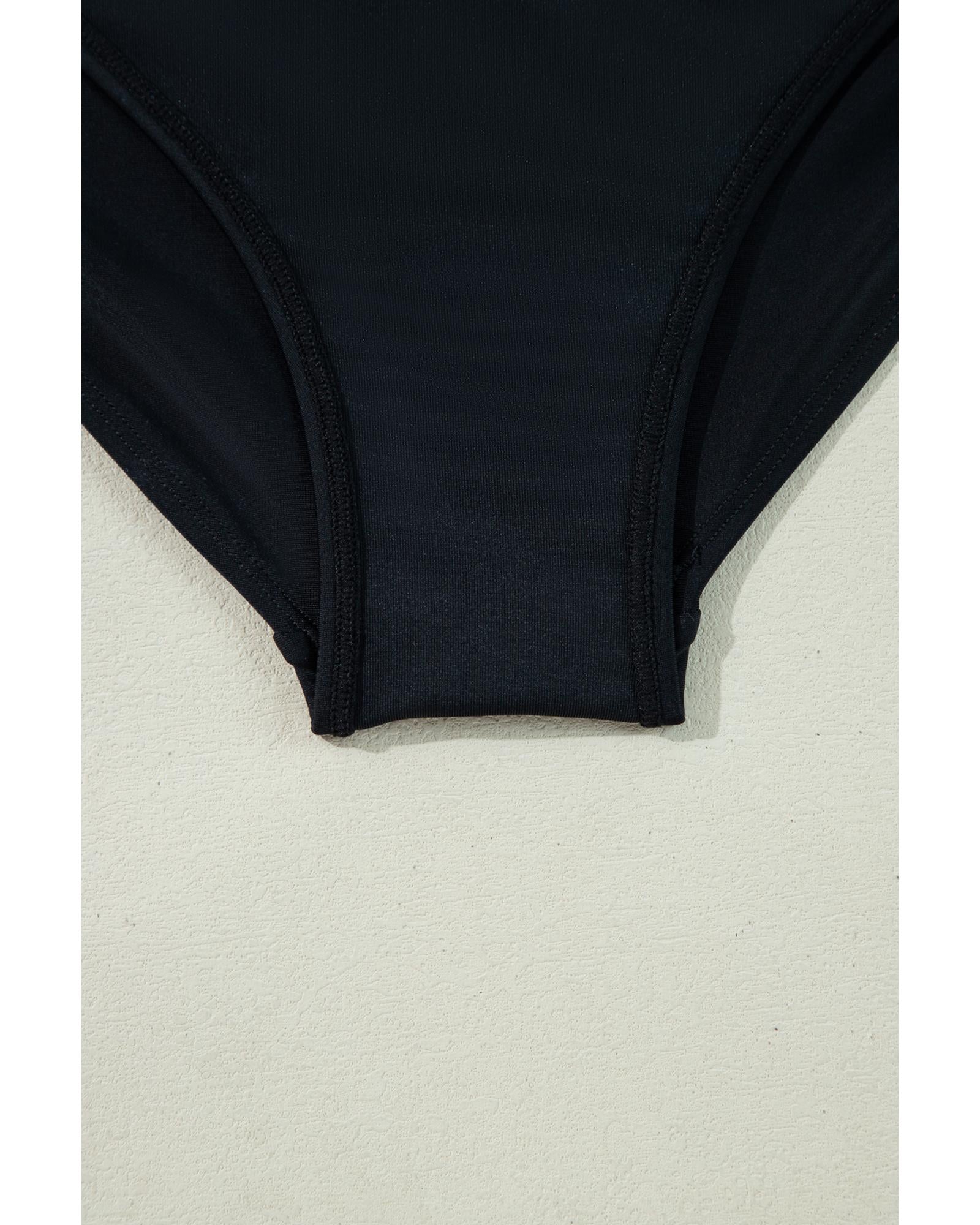 Black Crossover Bikini Tank and Skort Swimwear - 2XL