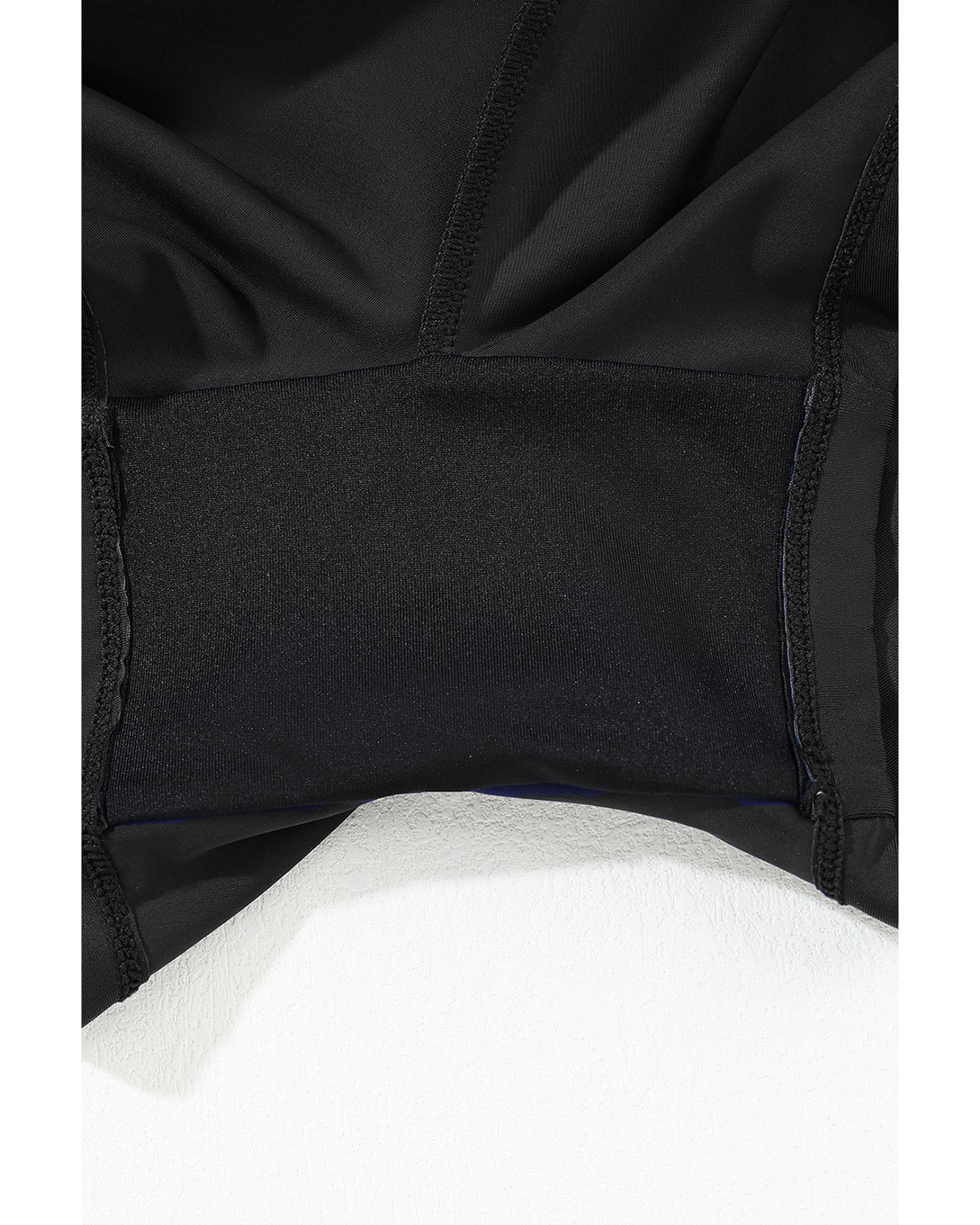 Black Pocketed Wide Waistband Swim Shorts - M