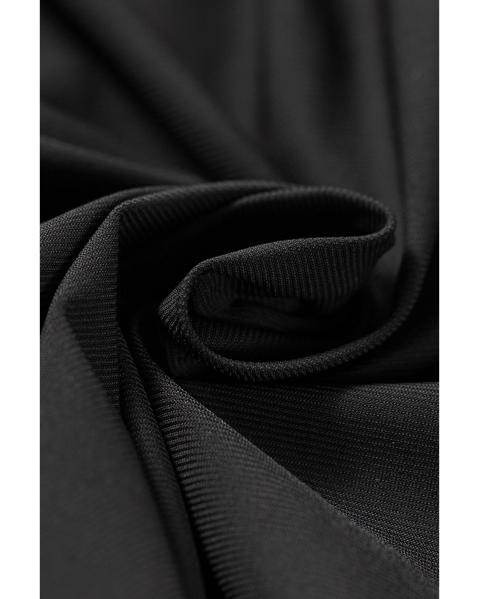 Black Pocketed Wide Waistband Swim Shorts - S