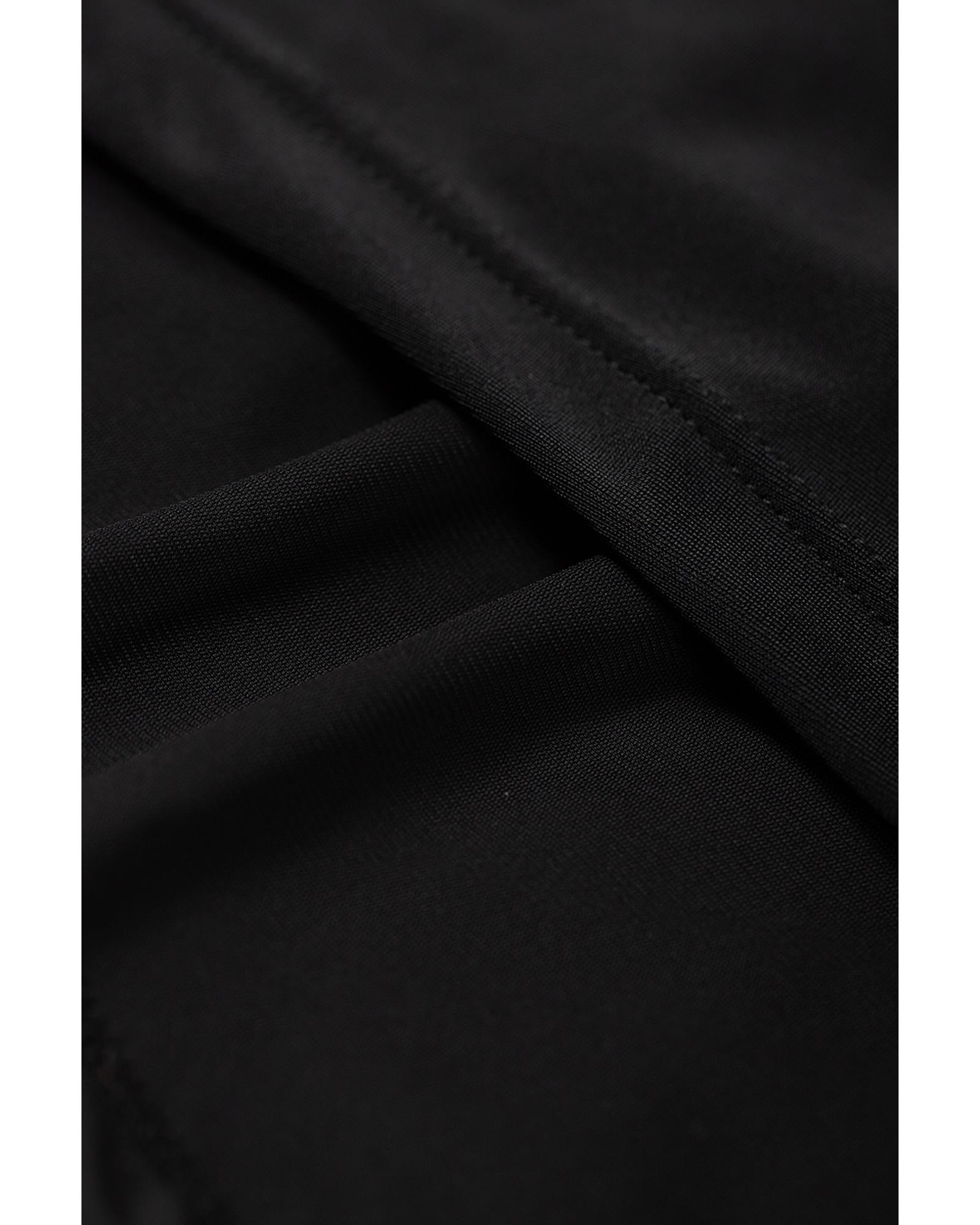 Black Pocketed Wide Waistband Swim Shorts - S