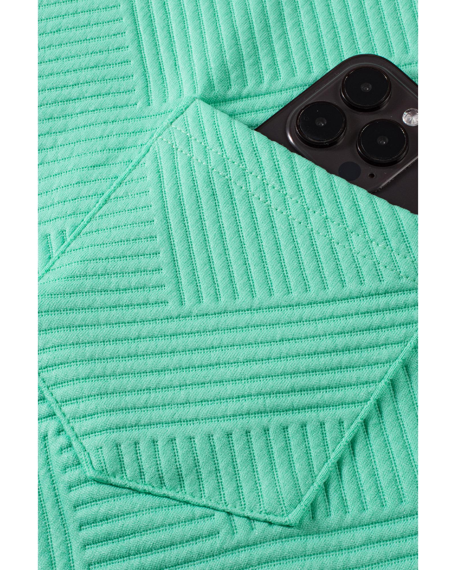 Mint Green Textured Cap Sleeve T Shirt Dress - S